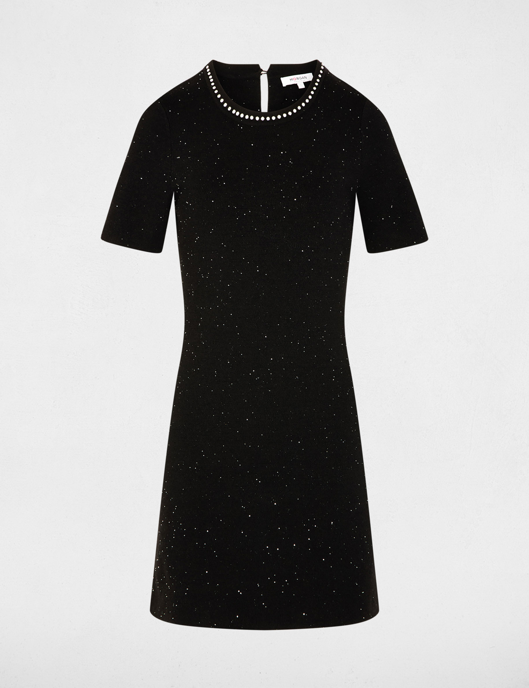 robe courte strass noir femme black women