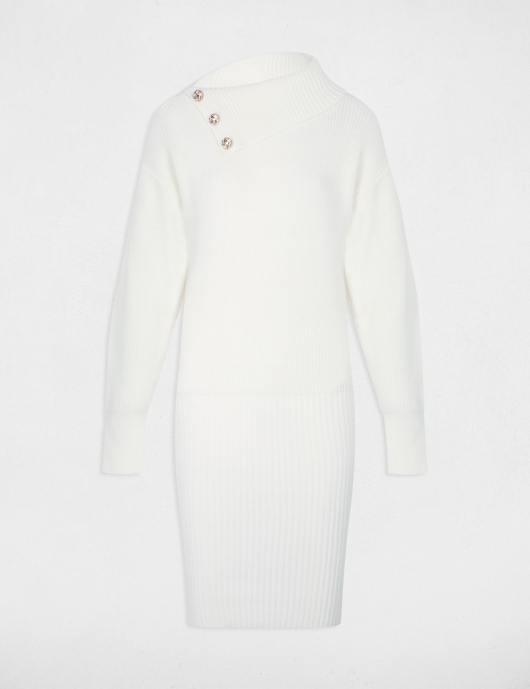 Fitted short dress white women