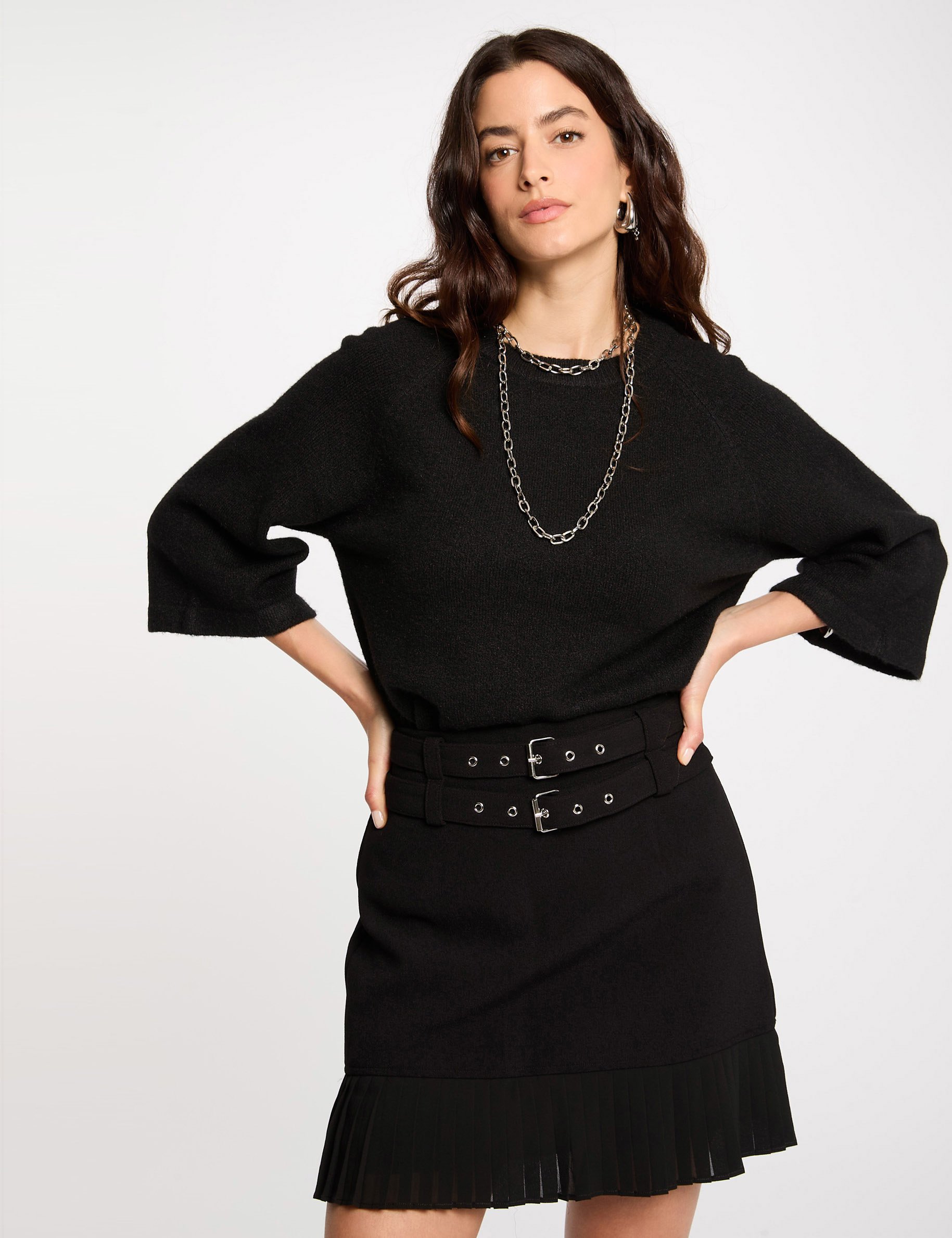 mini skirt with fringes black women Mini skirt with fringes black women