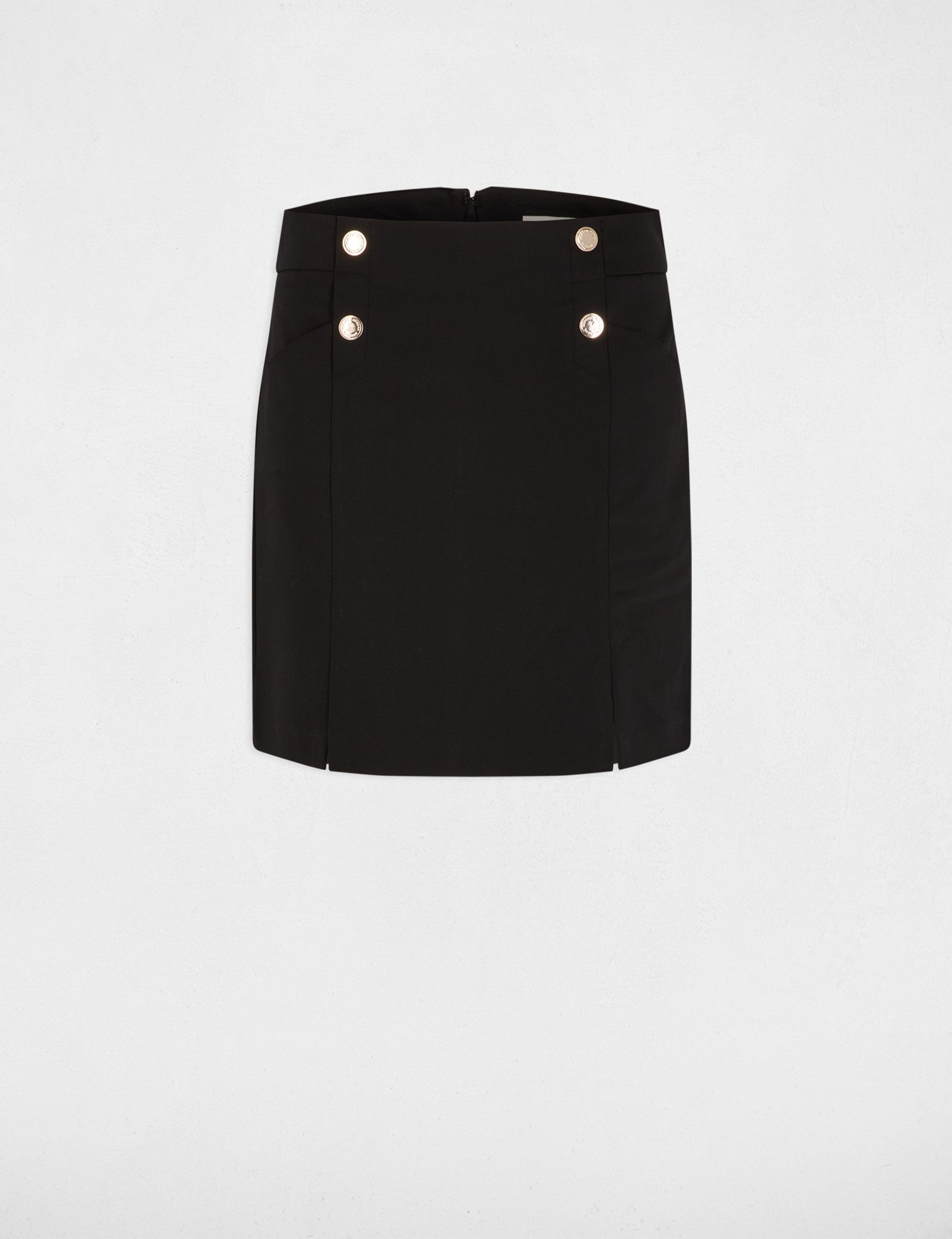 mini skirt with buttons black women Mini skirt with buttons black women