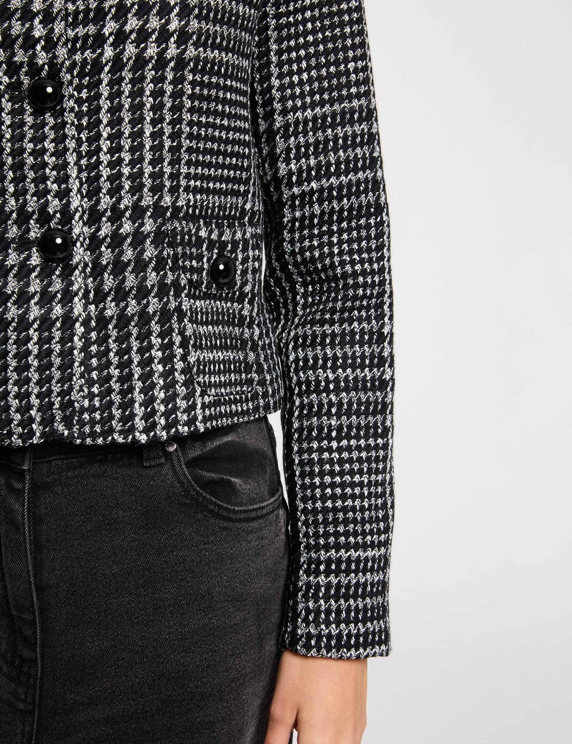 Tweed jacket with round neck multicolor women
