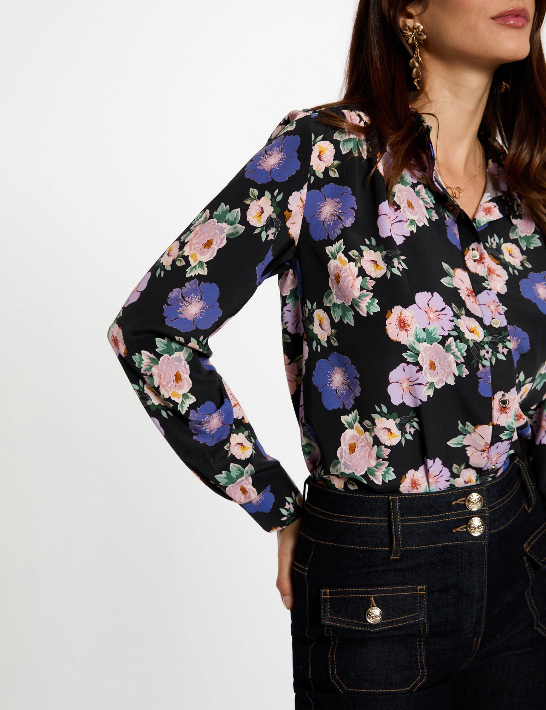 flowy printed shirt multicolor women Flowy printed shirt multicolor women
