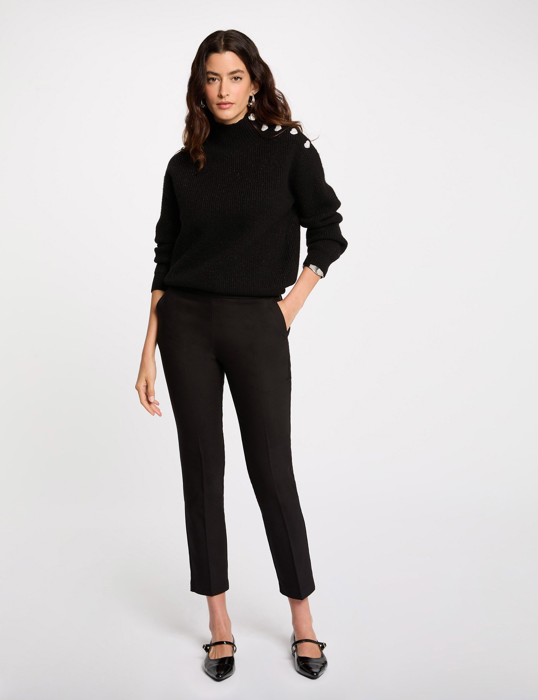 pantalon cigarette 78eme noir femme Pantalon cigarette 7/8ème noir femme