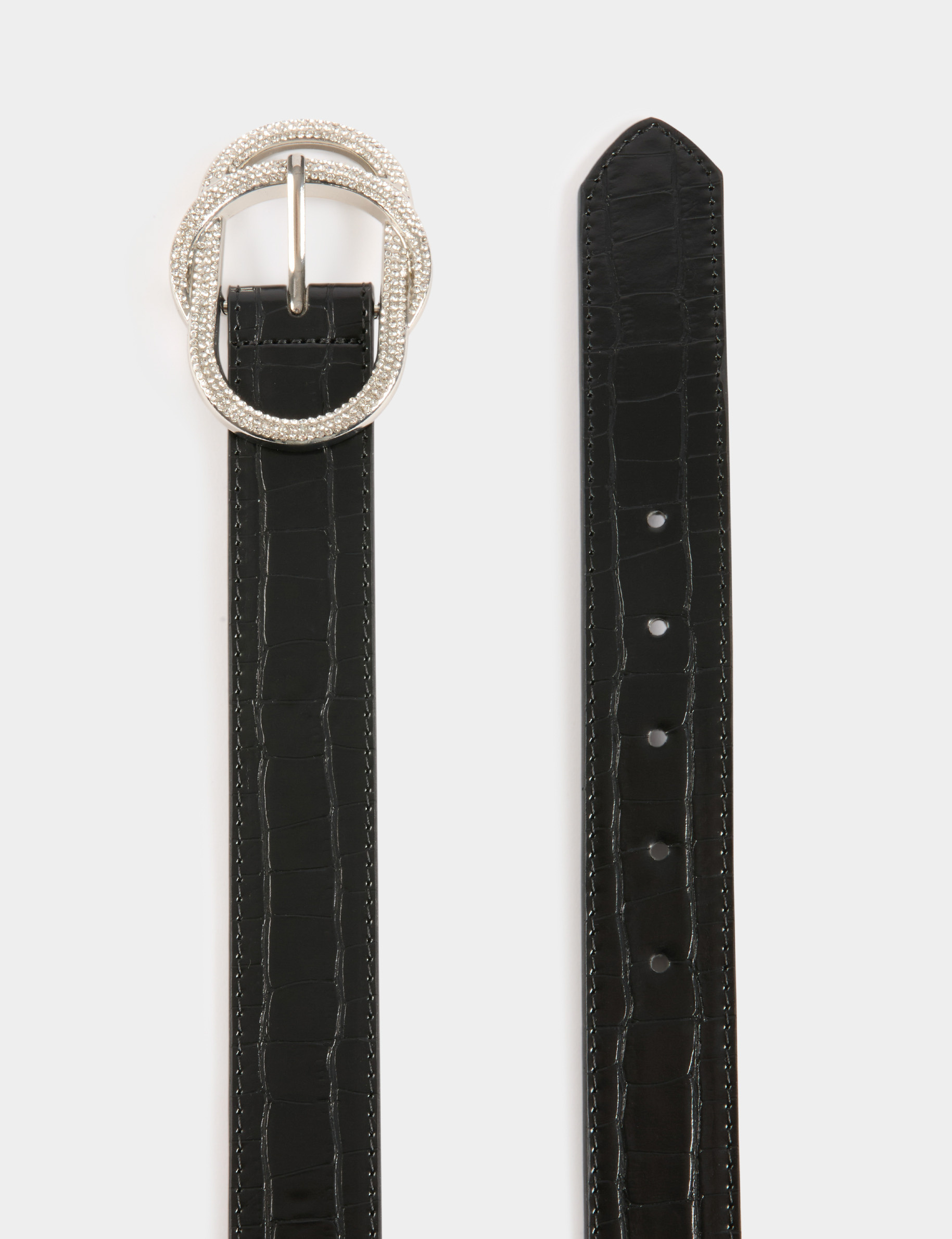 croc belt with rhinestones black women Croc belt with rhinestones black women