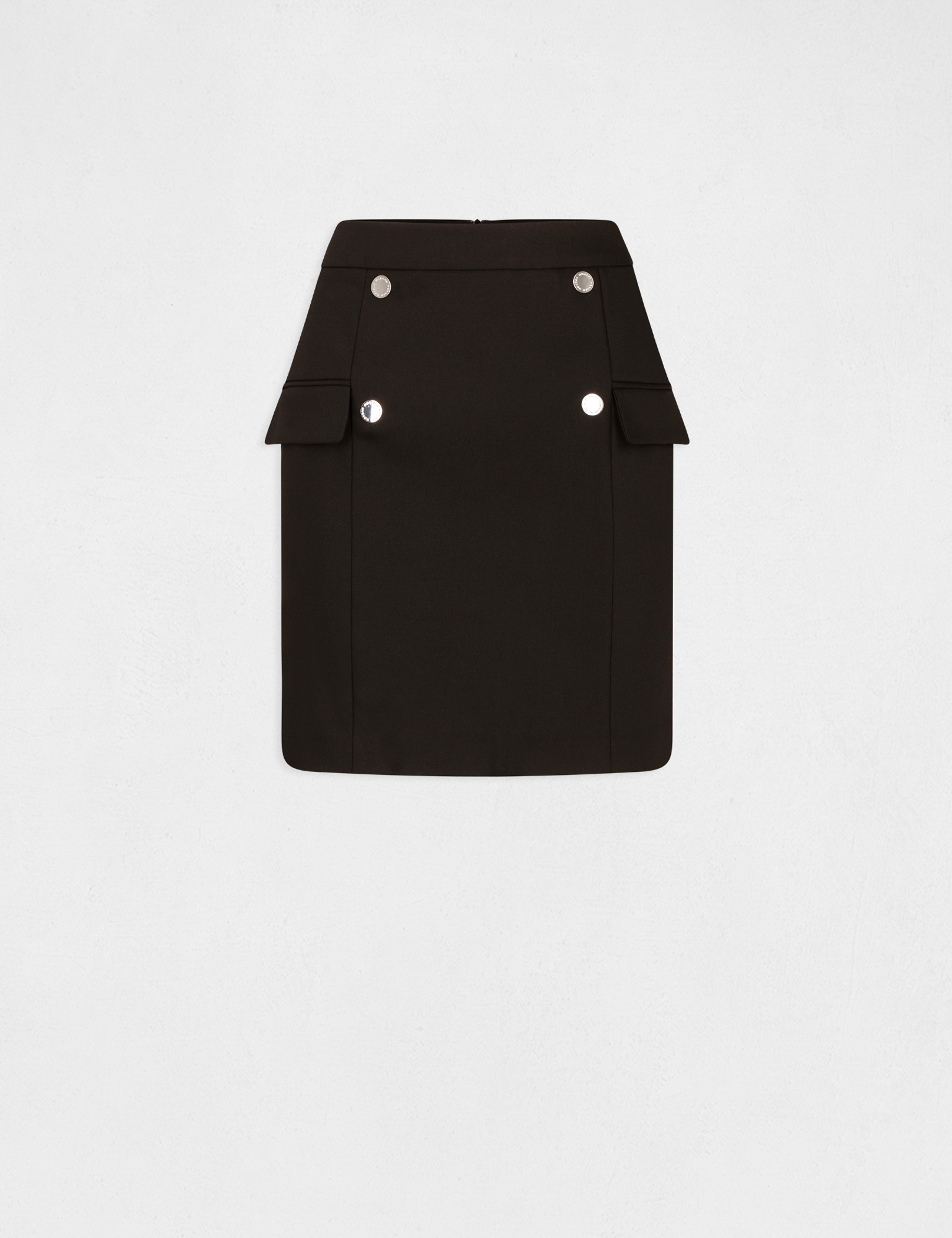 High-waisted straight skirt black ladies' High-waisted straight skirt black ladies'