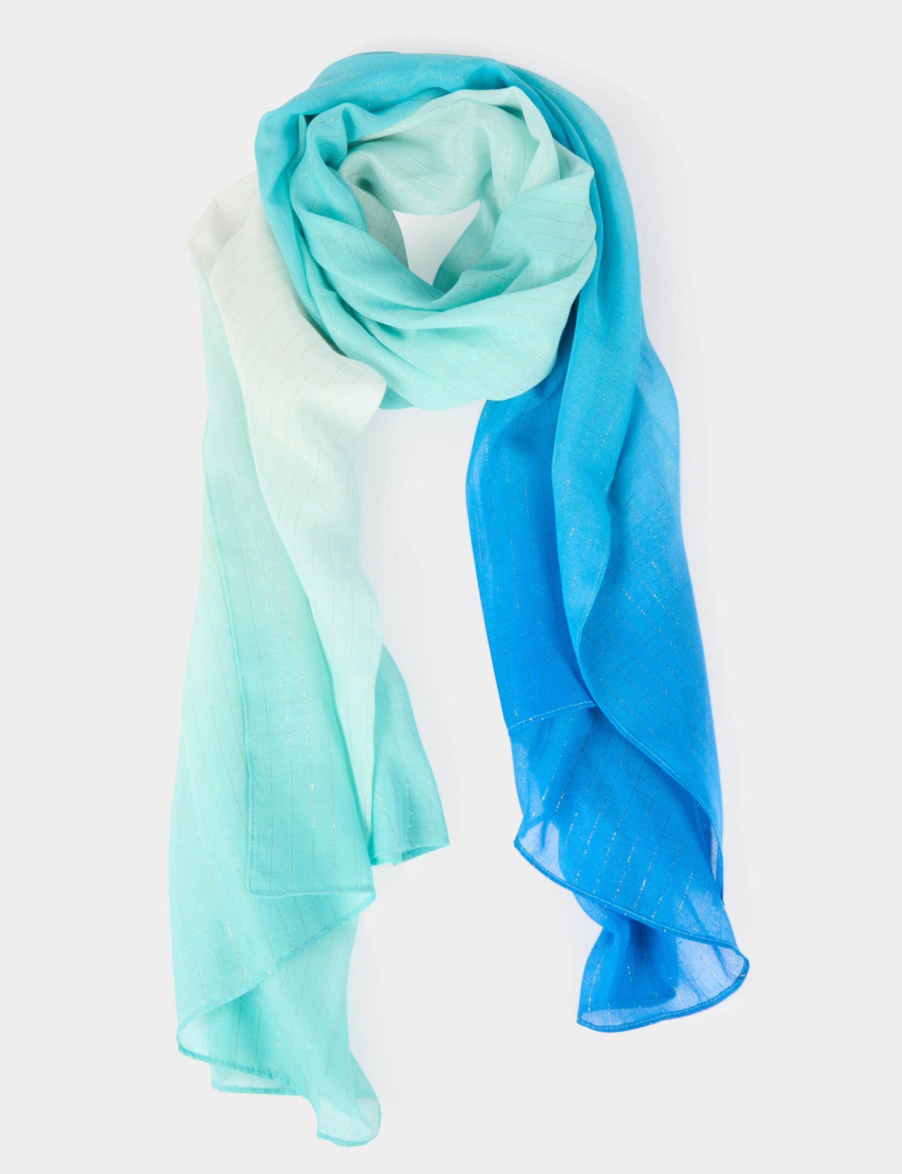scarf with tie and dye print blue women Scarf with tie and dye print blue women