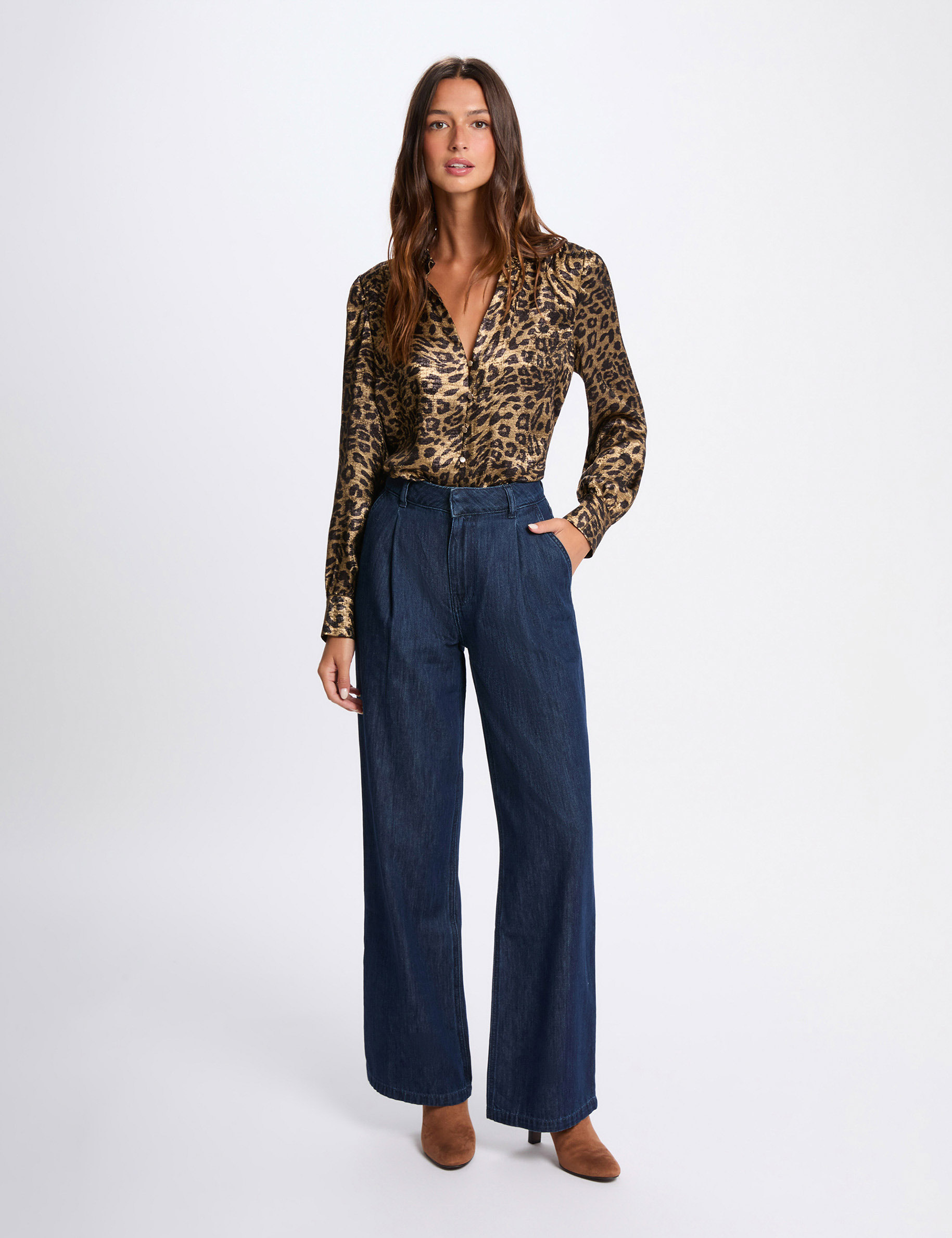 Flowy printed shirt multicolor women