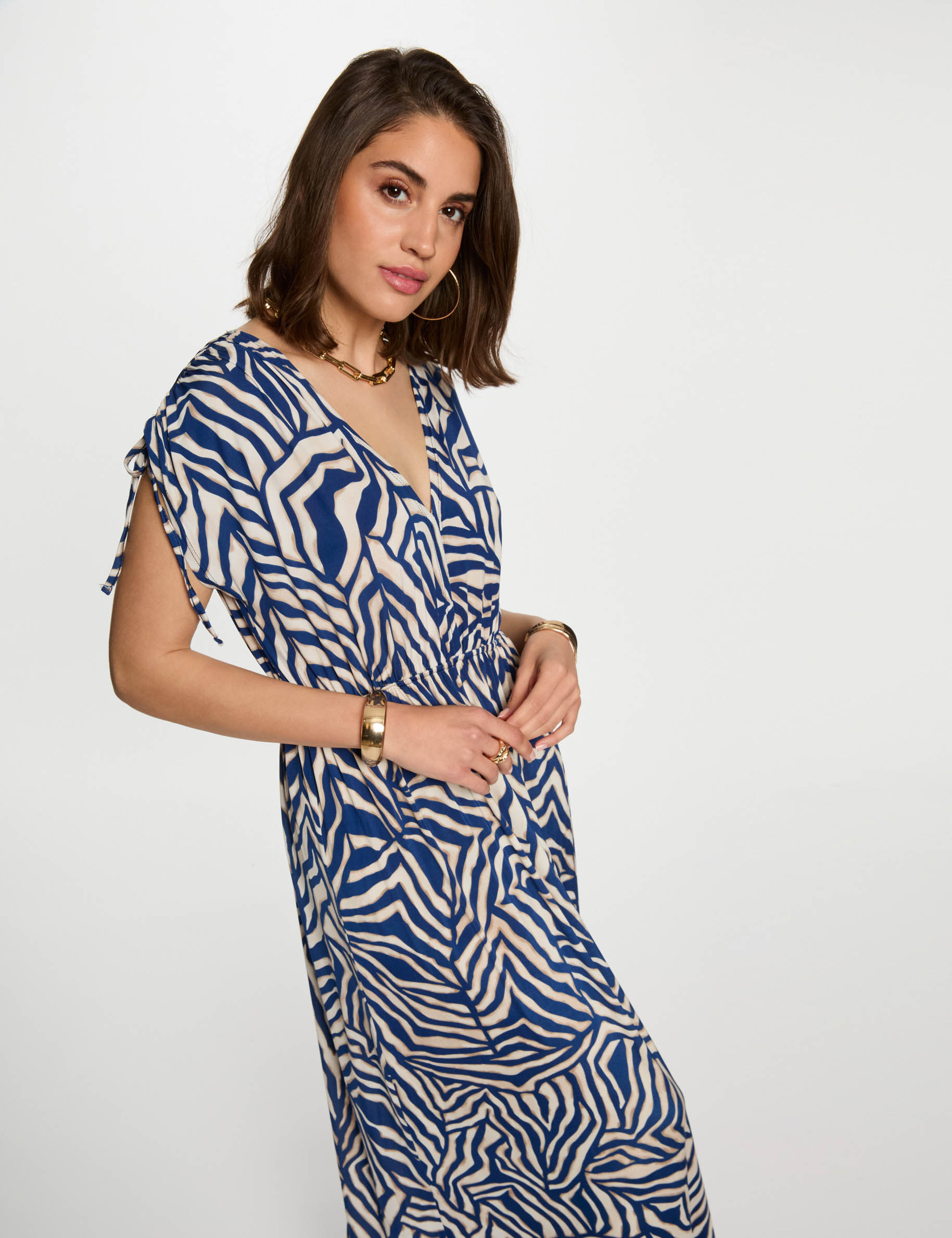 printed maxi straight dress multicolor women Printed maxi straight dress multicolor women