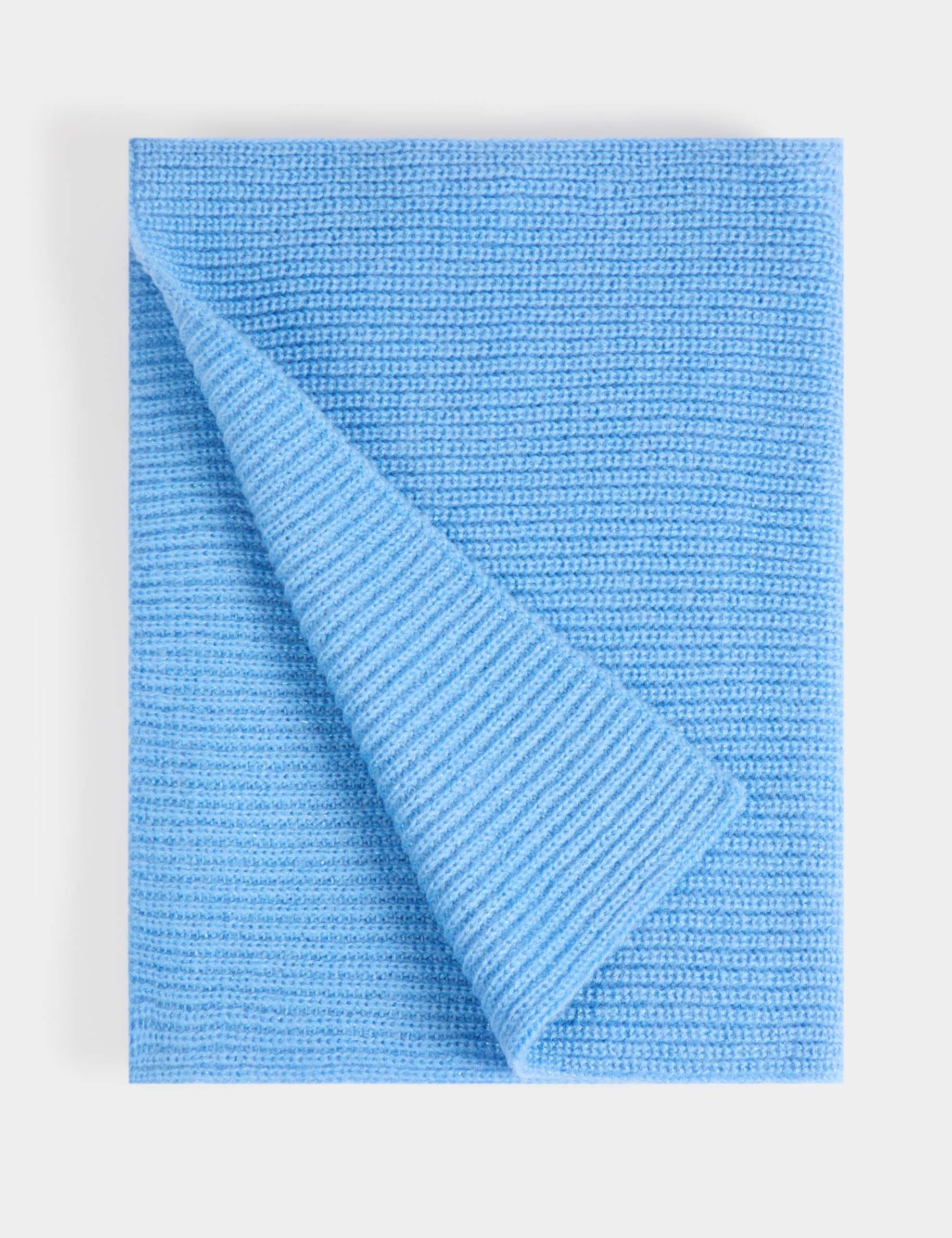 Écharpe tricotée bleu femme