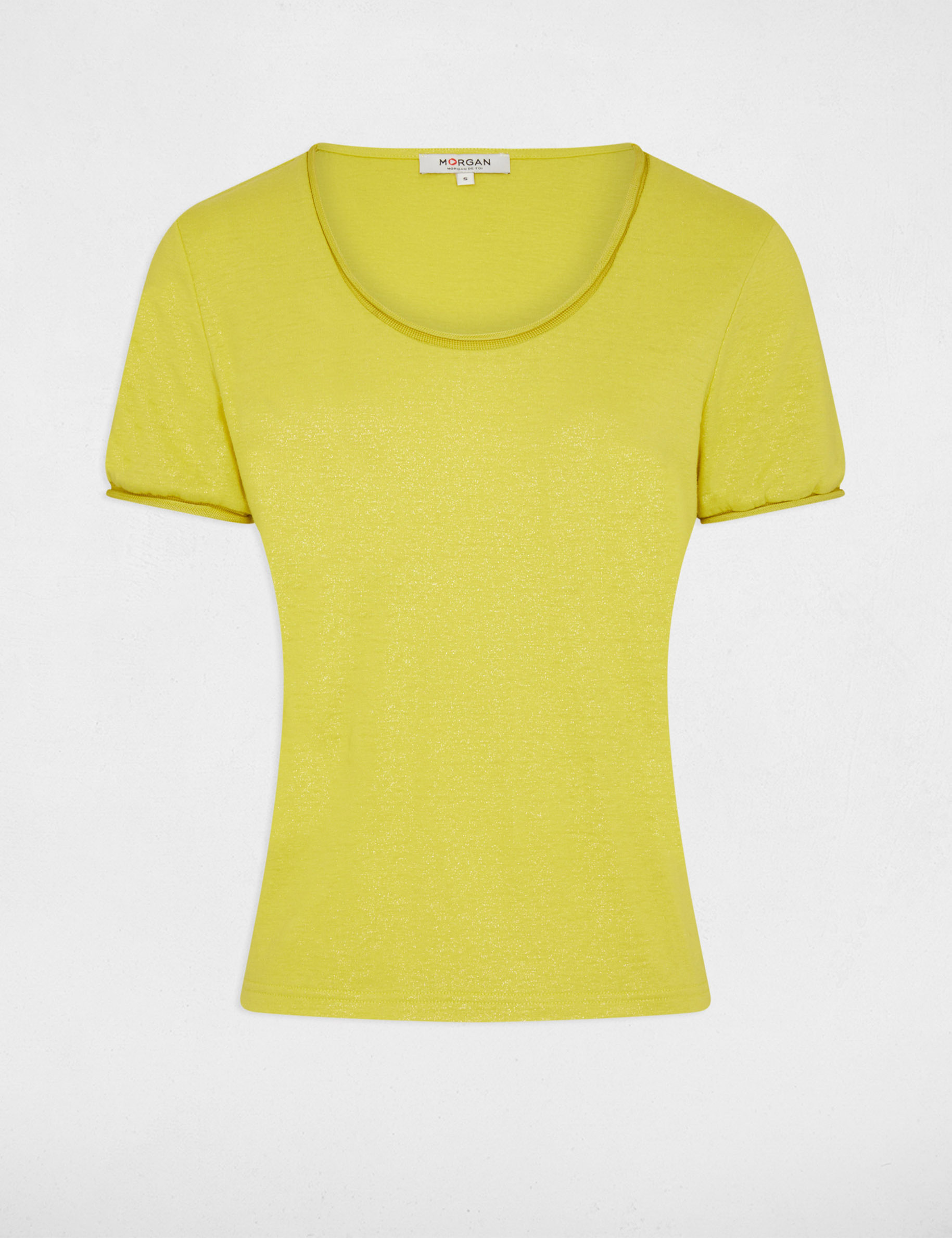 Short-sleeved t-shirt medium yellow ladies'