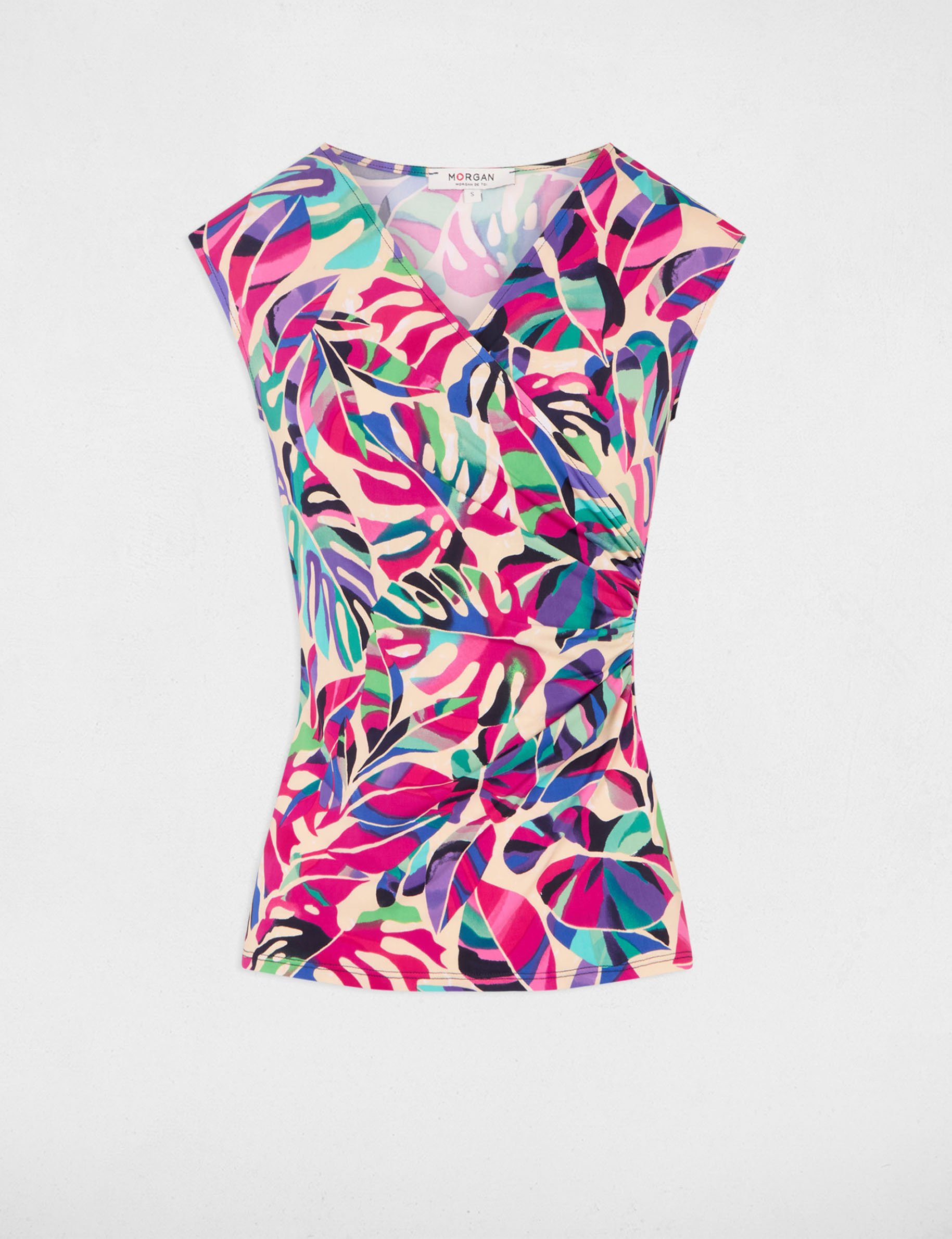 t shirt manches courtes multicolore femme T-shirt manches courtes multicolore femme