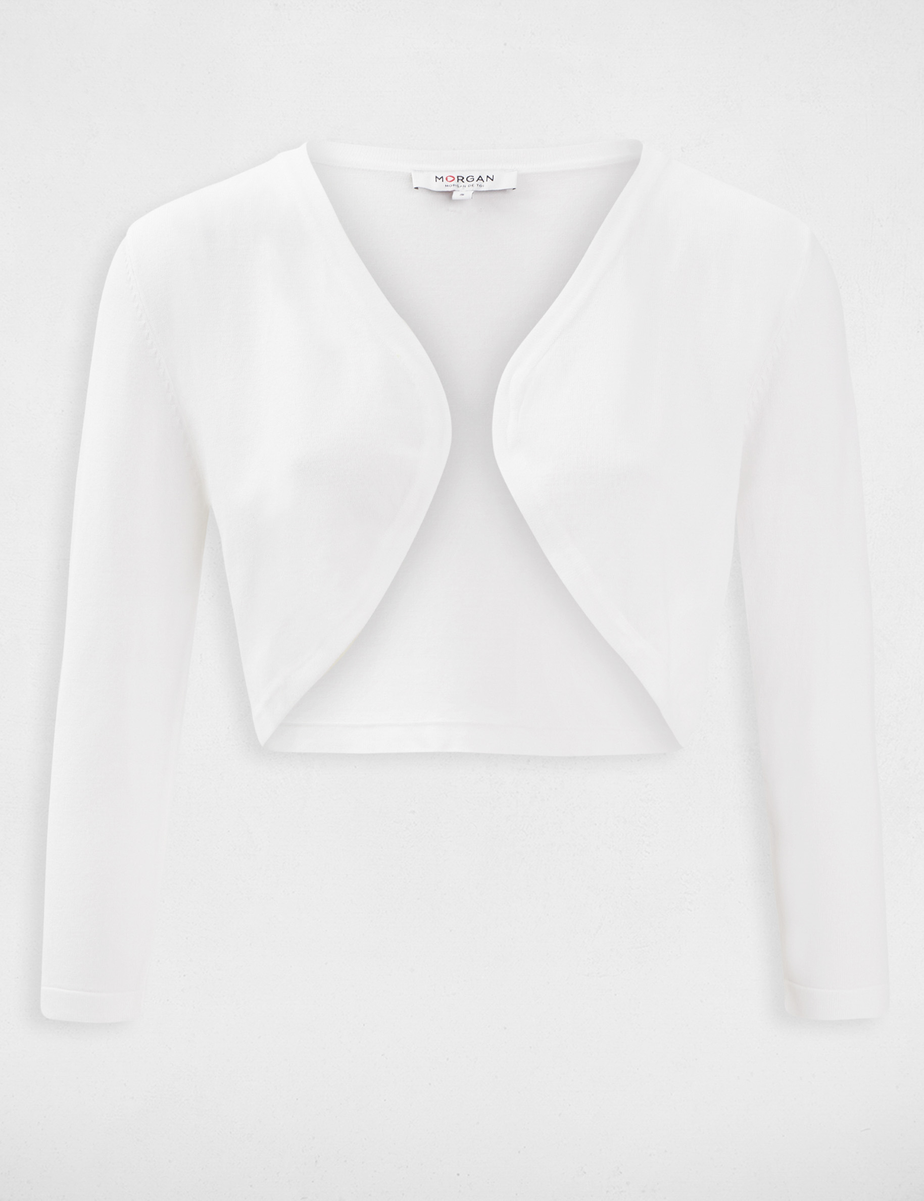short 34 lengh sleeved cardigan ecru women Short 3/4-lengh sleeved cardigan ecru women
