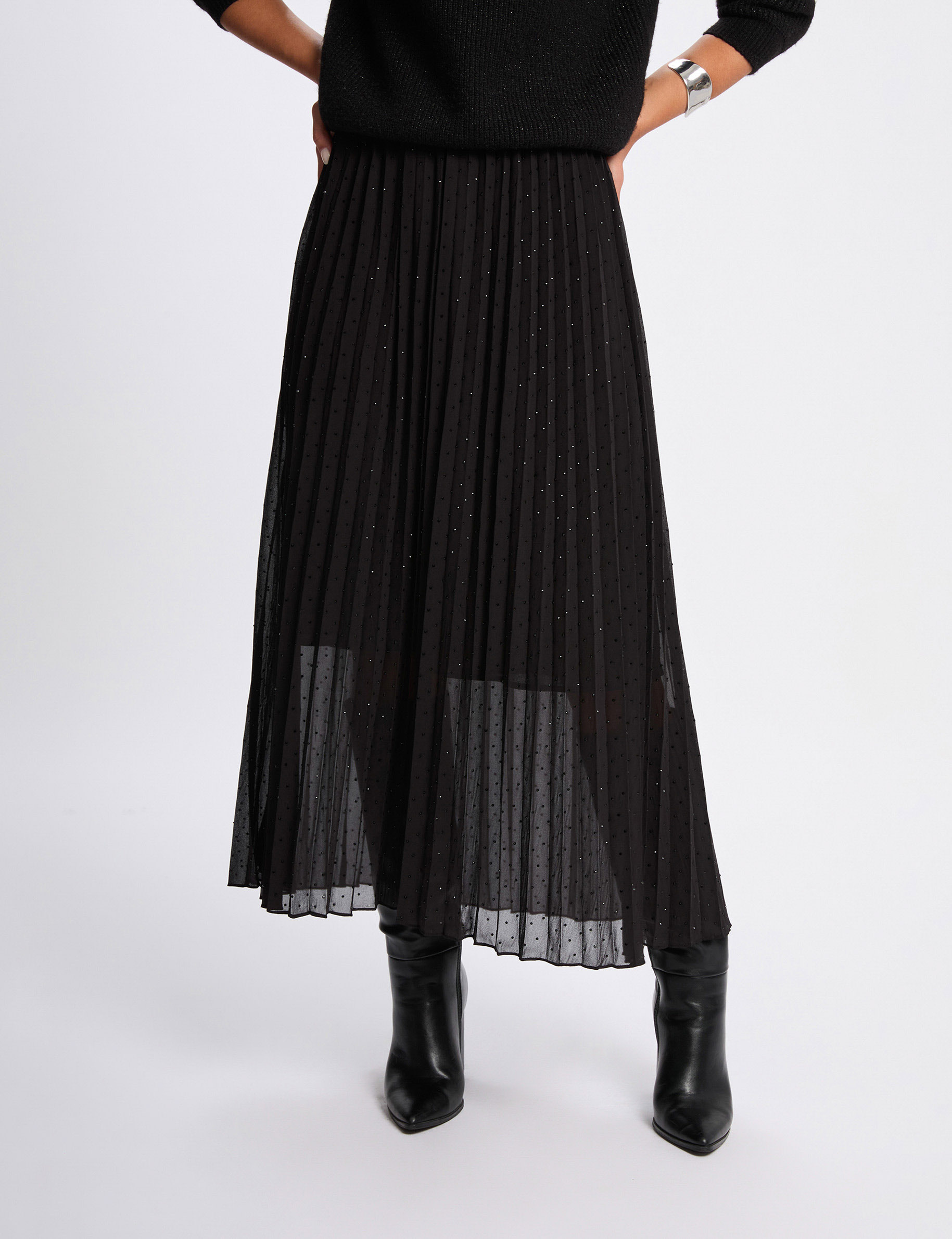 long skirt with rhinestones black women Long skirt with rhinestones black women