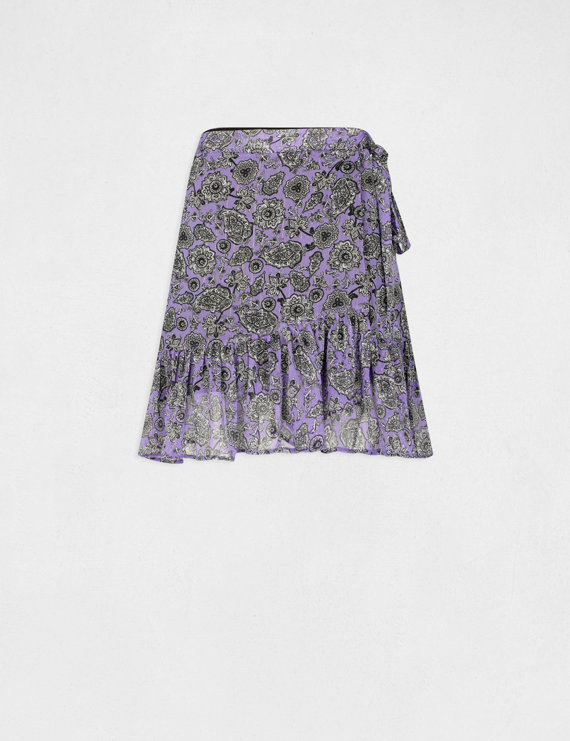 Straight skirt with paisley print parma ladies'