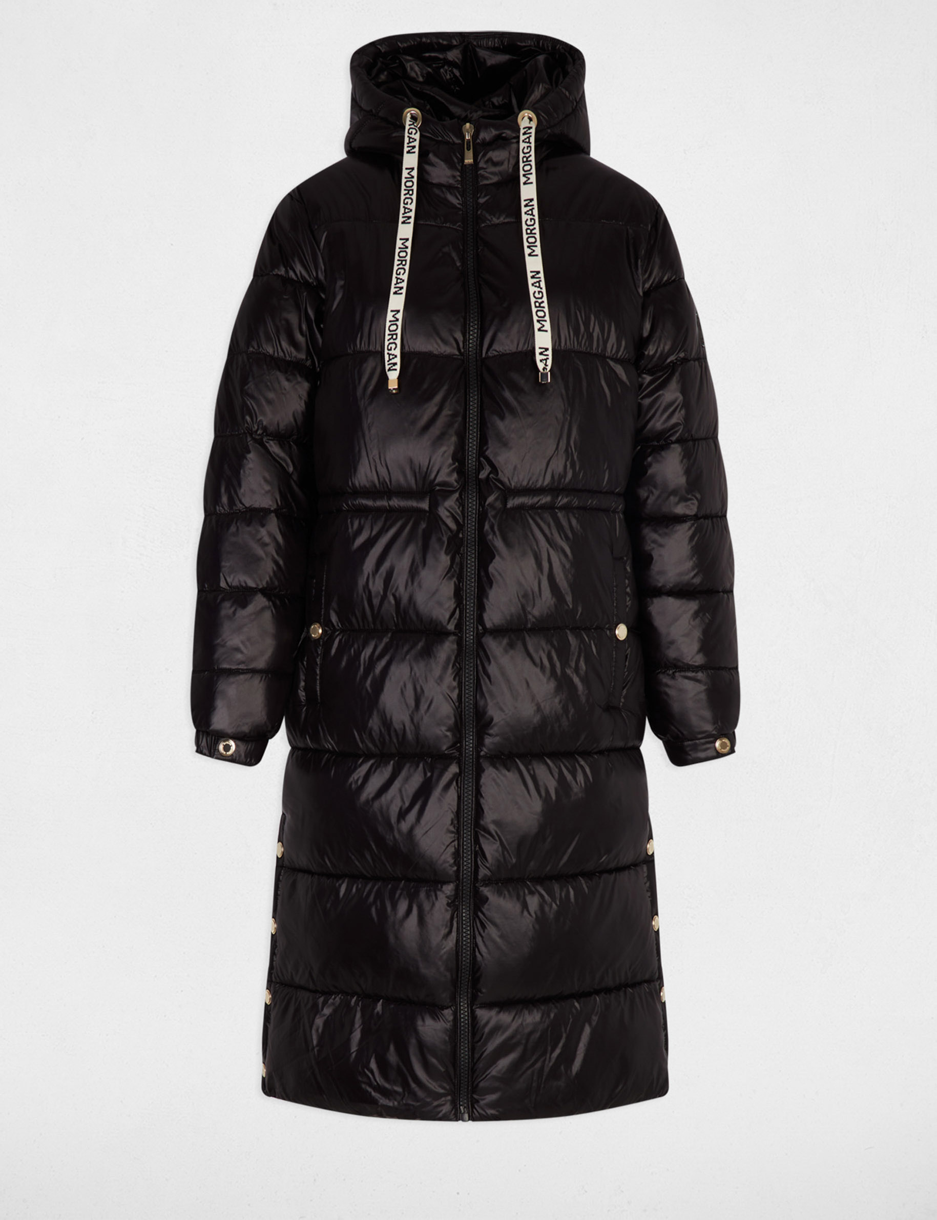 shiny long puffer jacket black women Shiny long puffer jacket black women