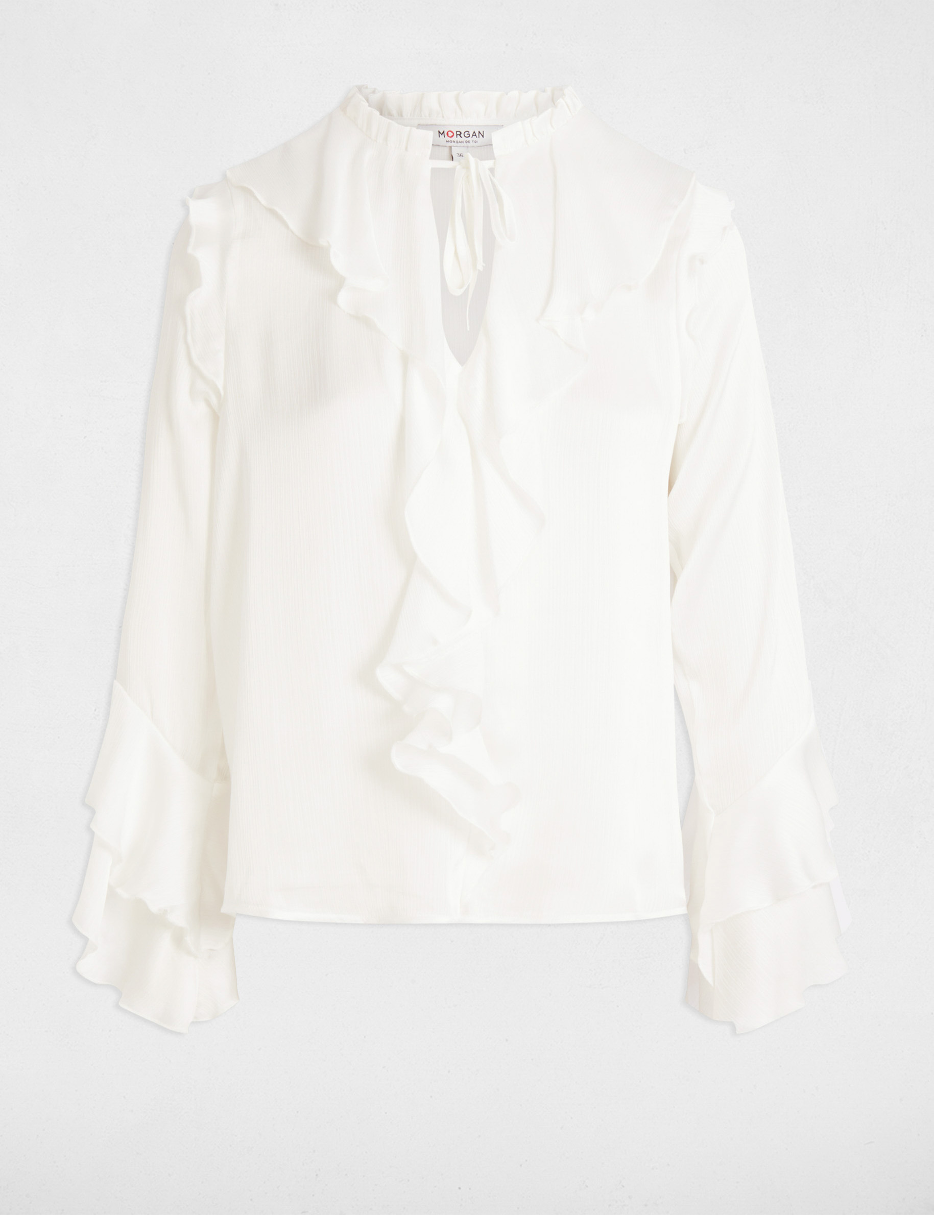 long sleeved blouse white women Long-sleeved blouse white women
