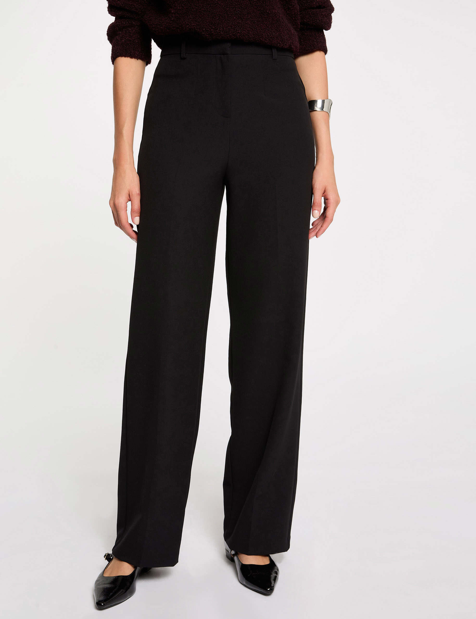 straight trousers with darts black women Straight trousers with darts black women