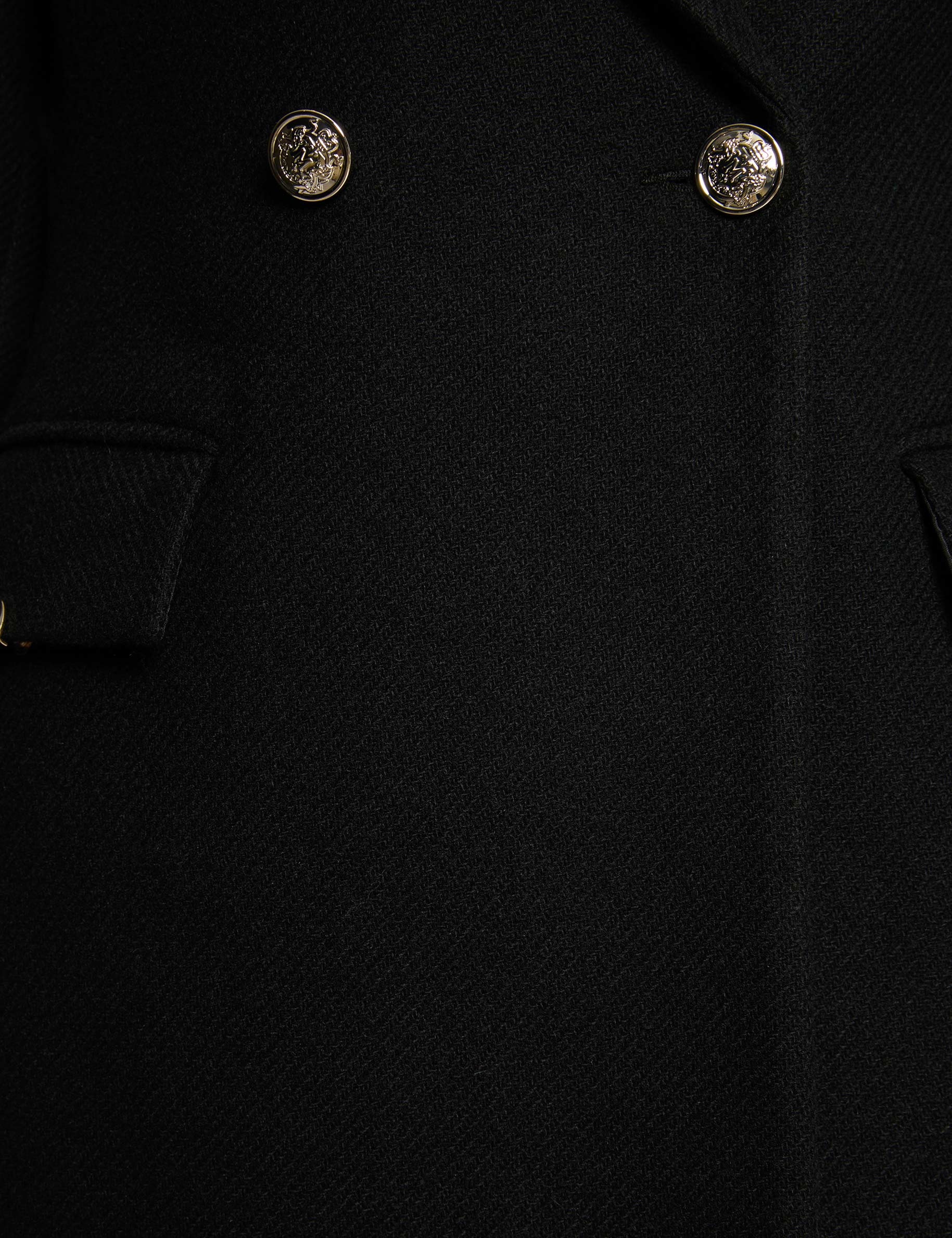 fitted coat with tailored collar black women null