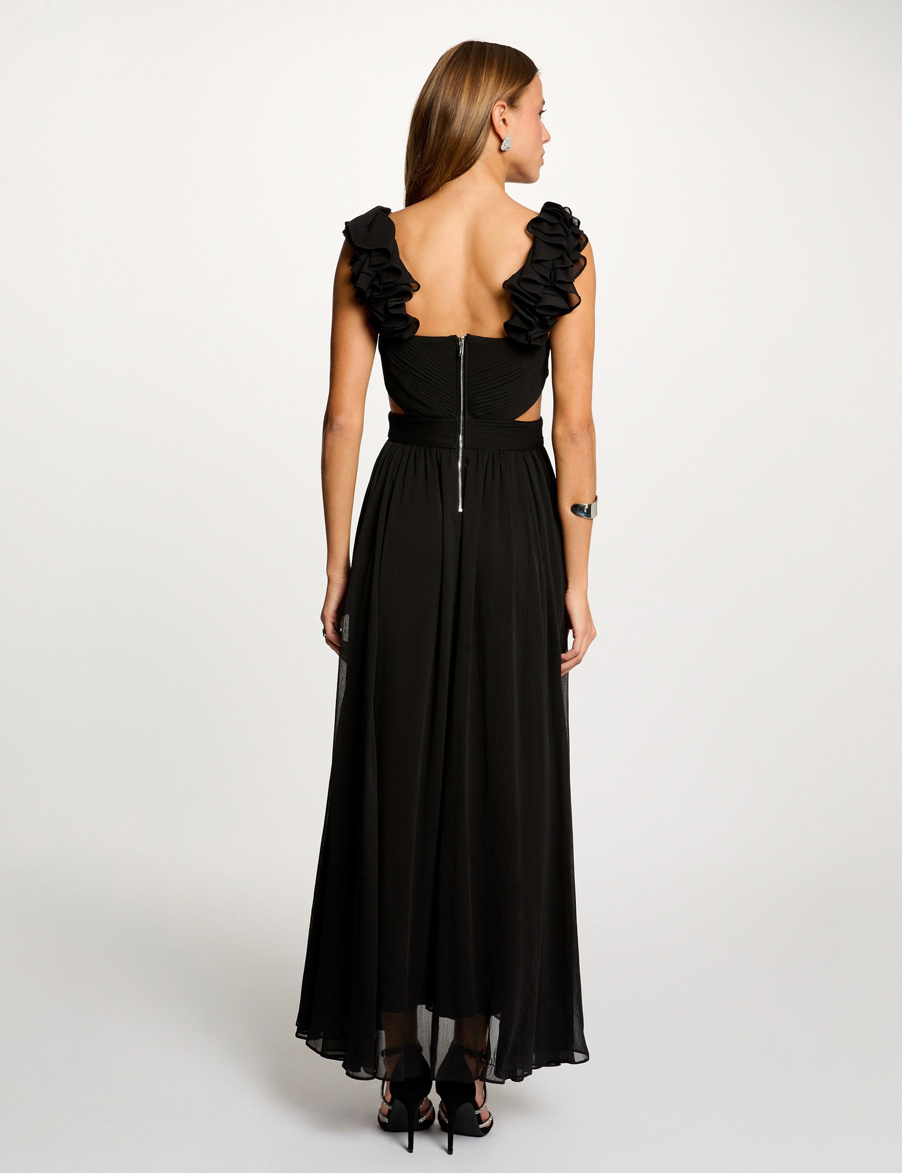 Maxi loose straight dress black women