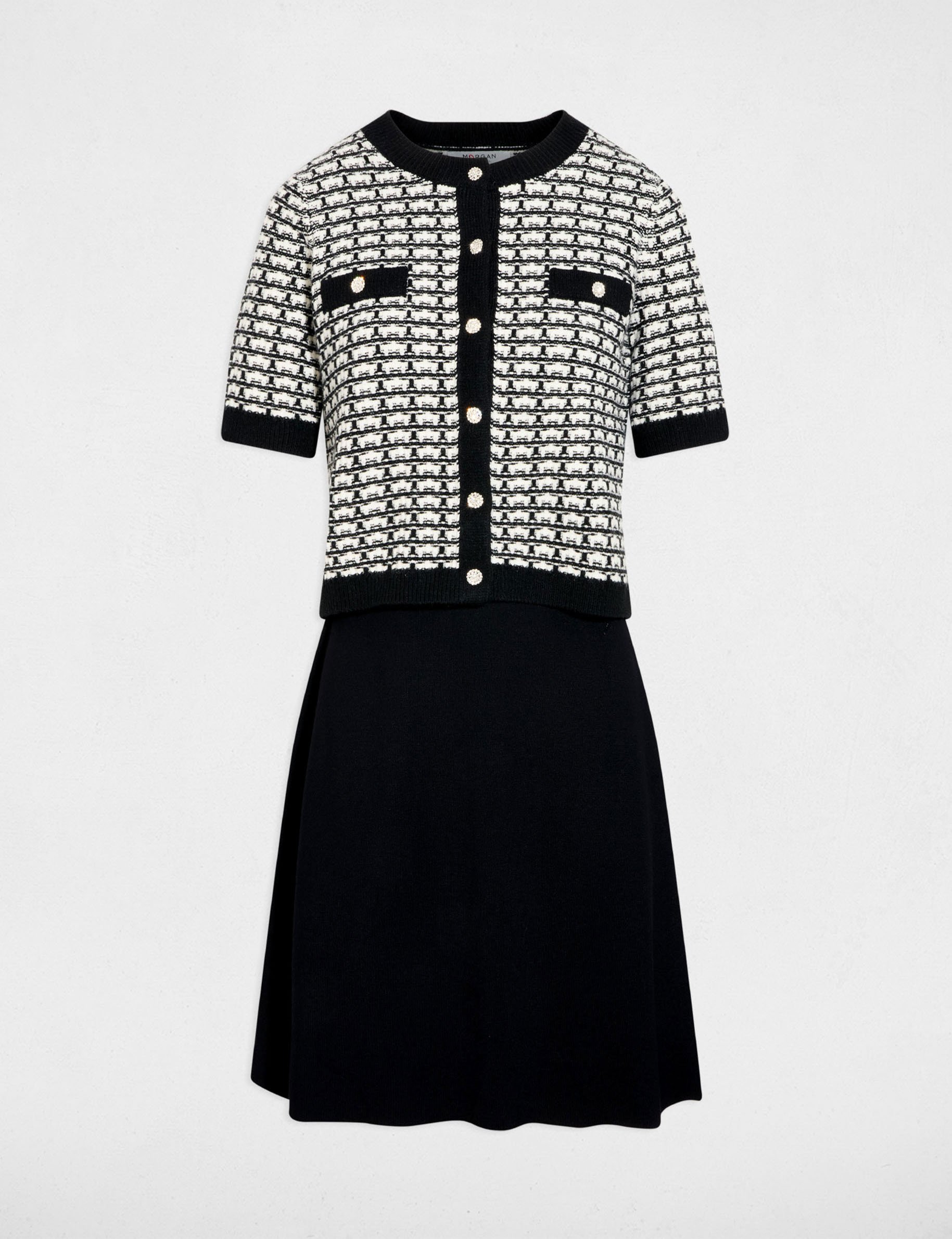 2-in-1 short dress black women