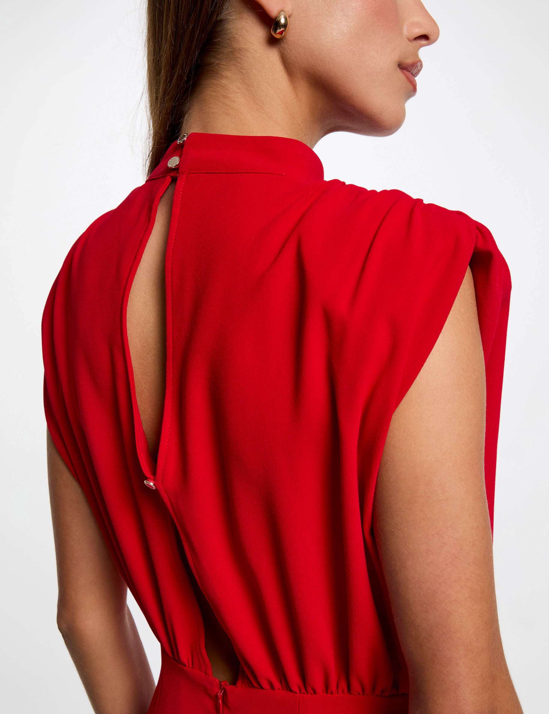 Fitted mini dress red women