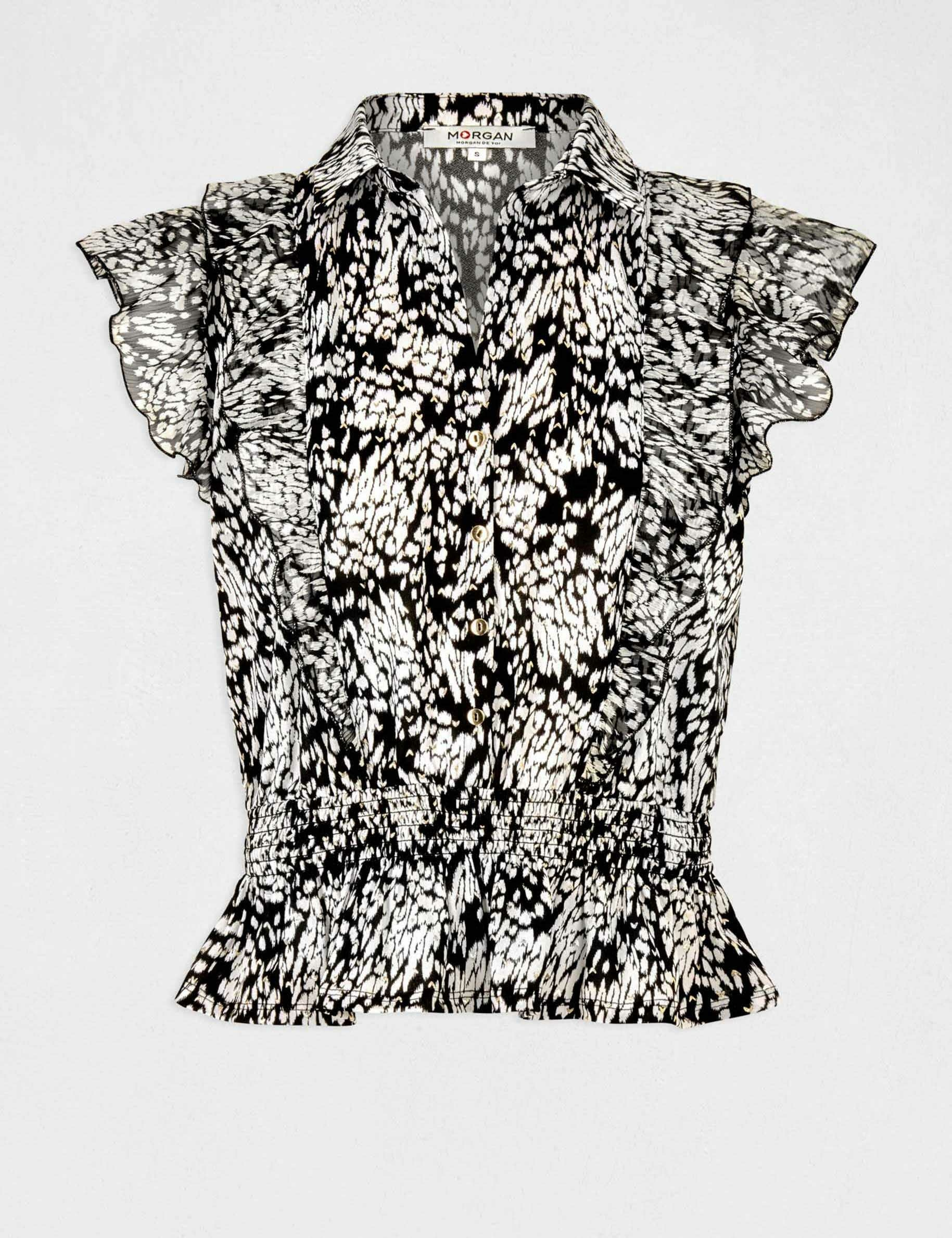 Short-sleeved t-shirt abstract print multico ladies'