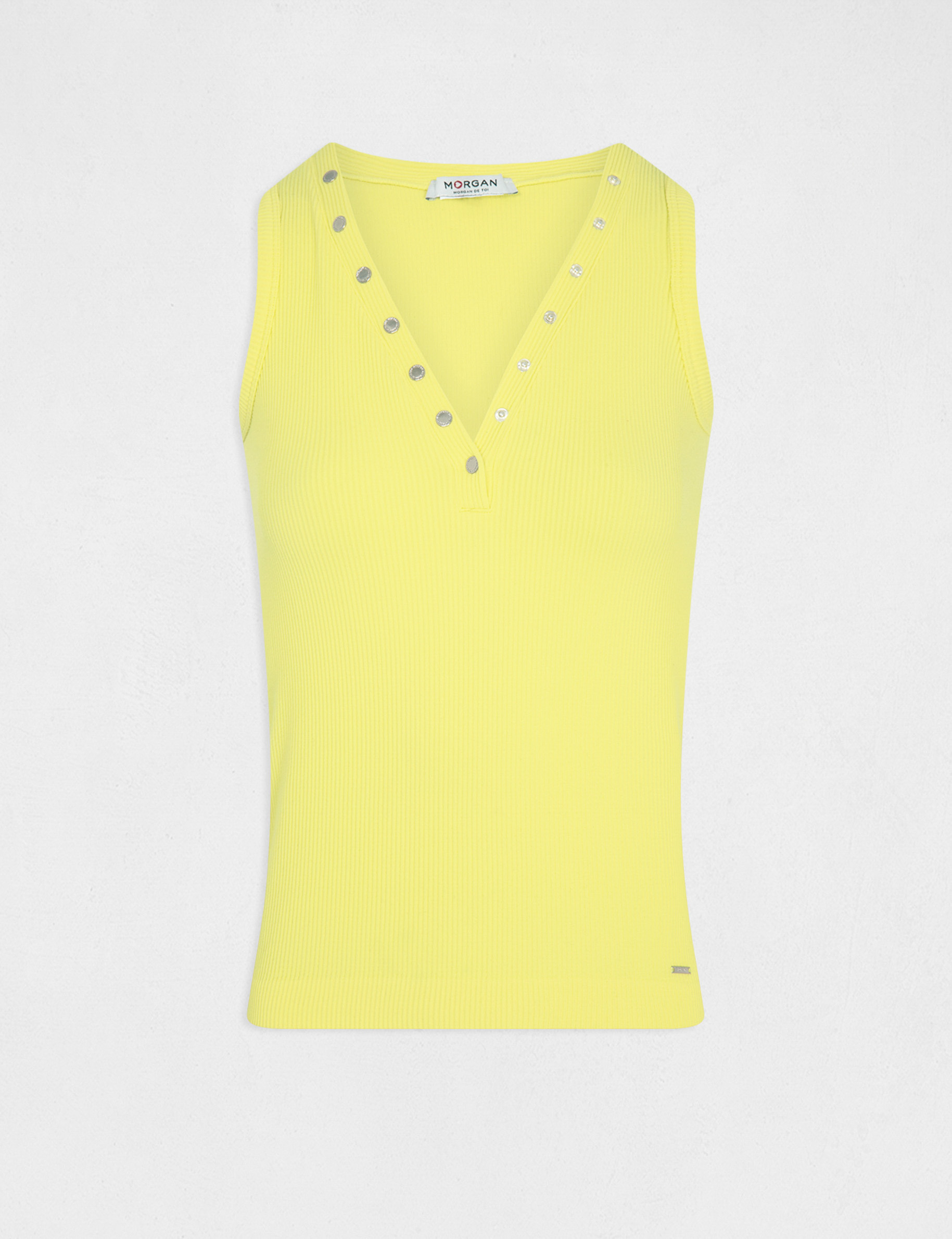 Ladies yellow sales vest top