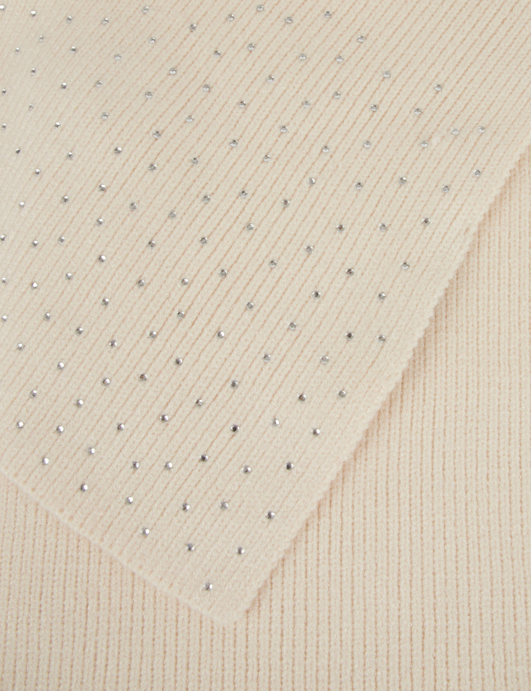 scarf with rhinestones ivory women Scarf with rhinestones ivory women