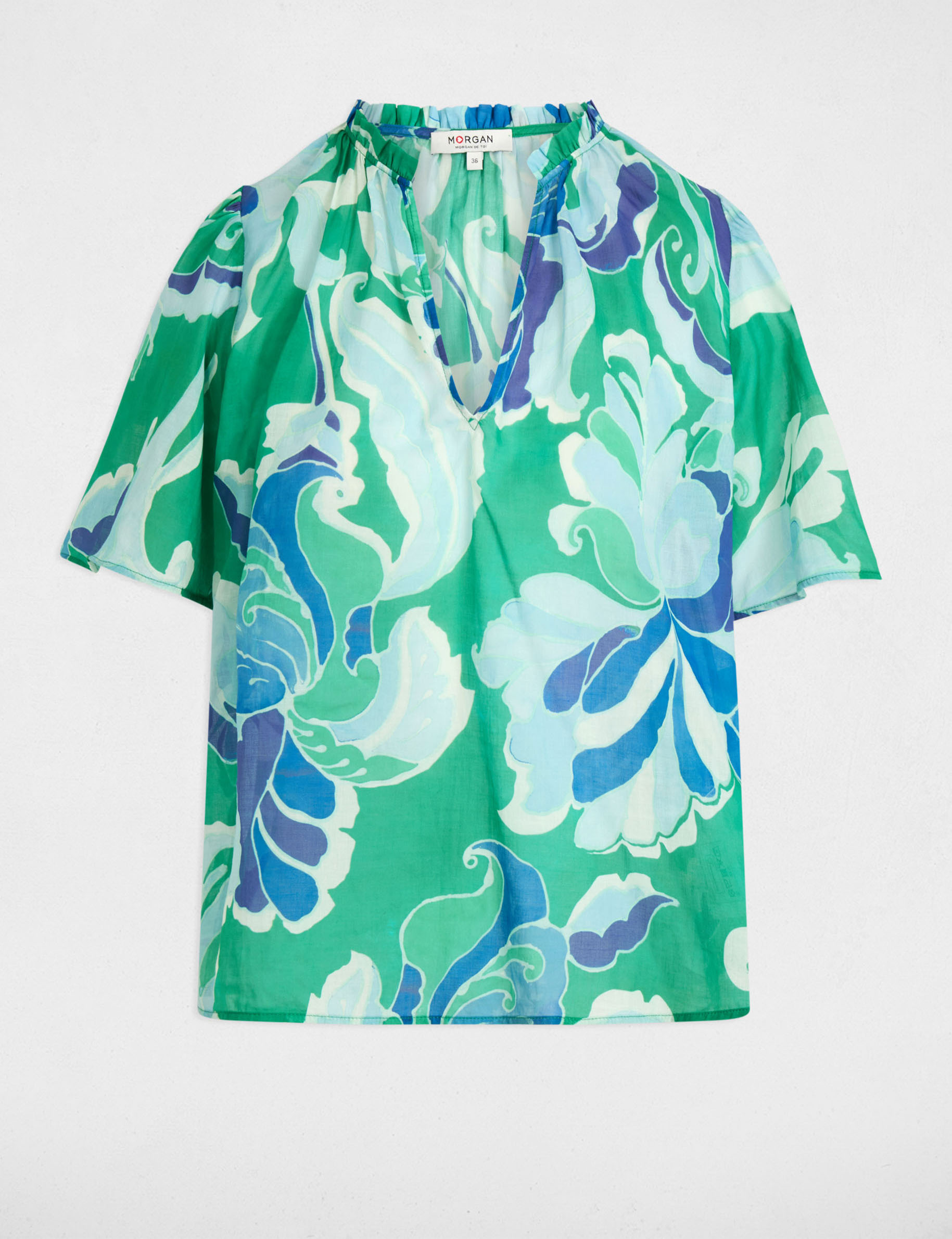 short sleeved blouse multicolor women Short-sleeved blouse multicolor women