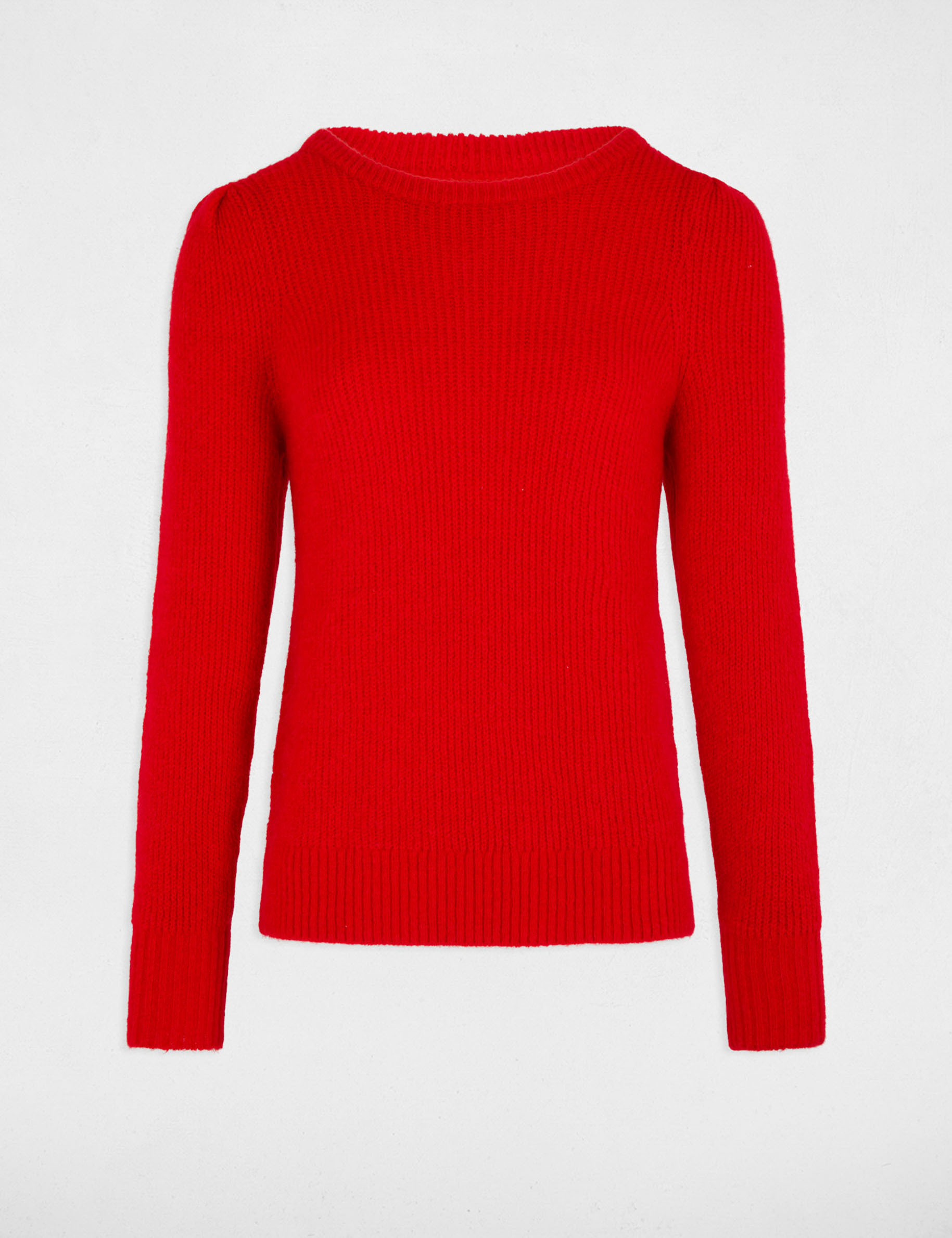 pull col rond manches longues rouge femme Pull col rond manches longues rouge femme