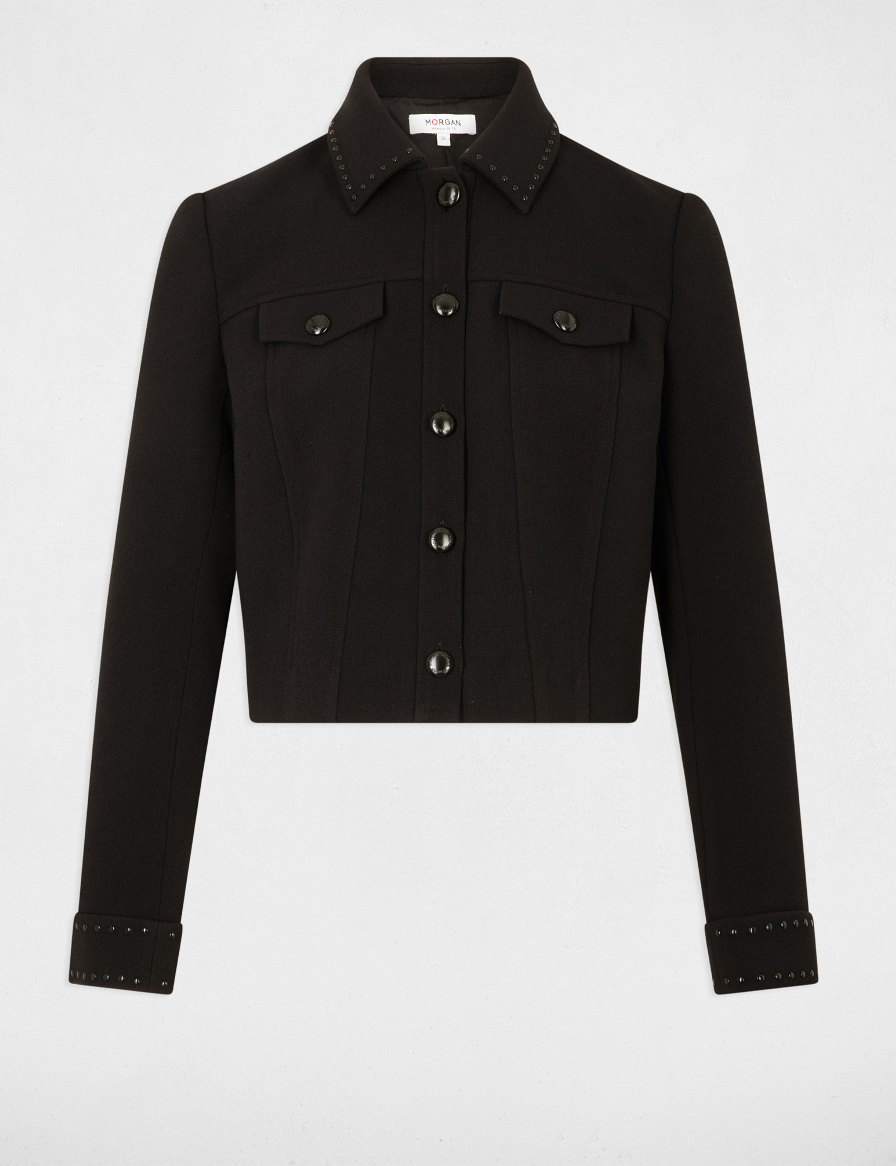 studded cropped jacket black women Studded cropped jacket black women