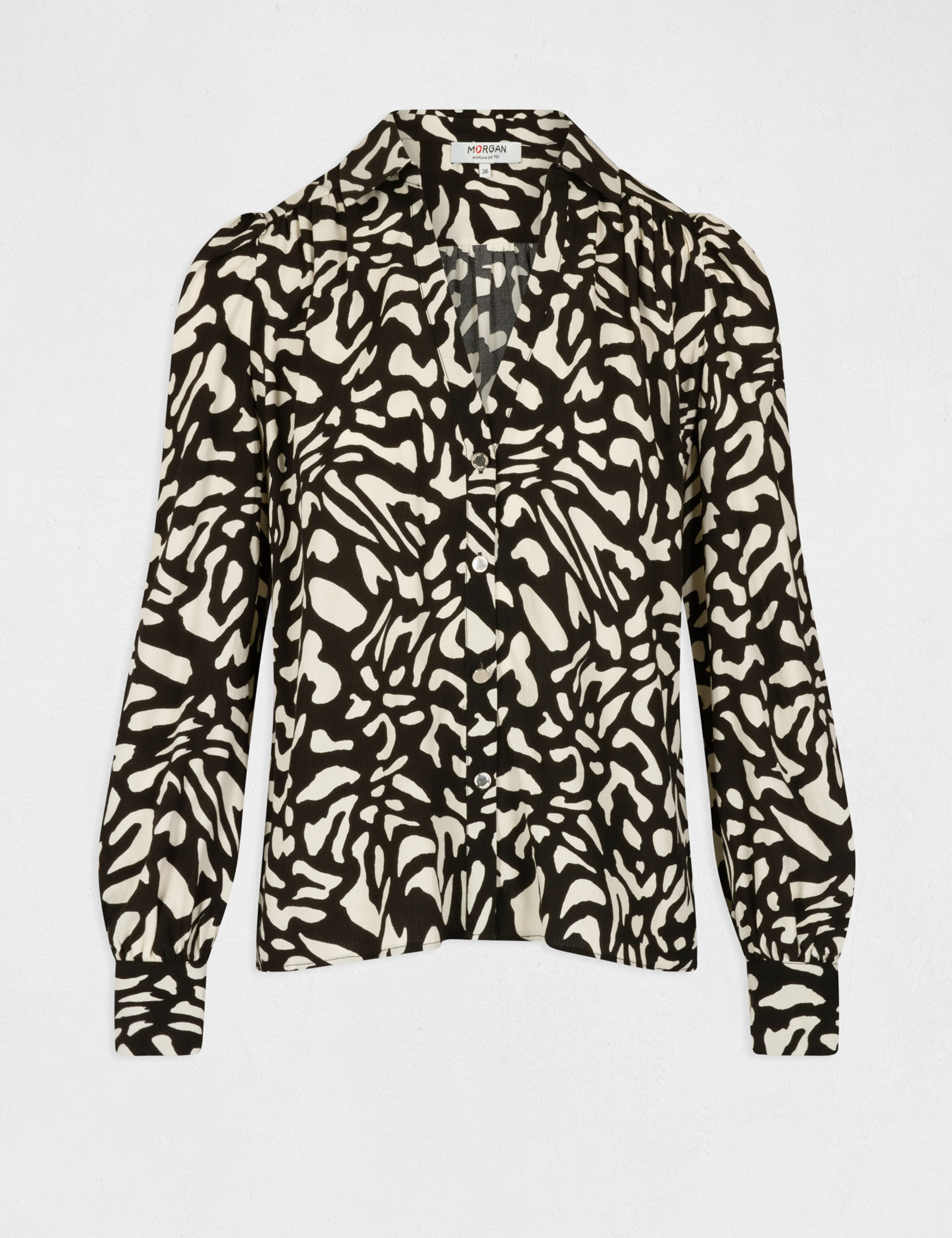 Long-sleeved shirt abstract print multico ladies' Long-sleeved shirt abstract print multico ladies'