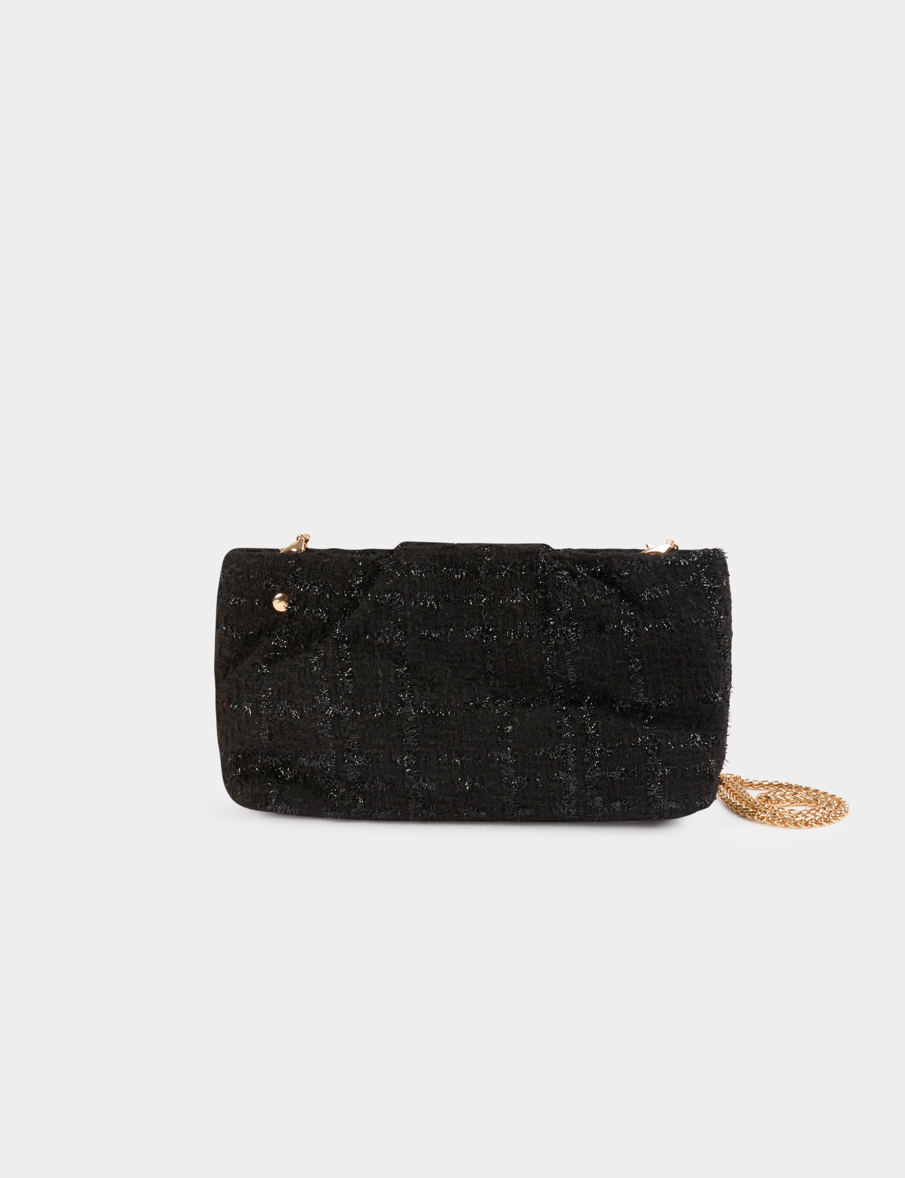 Tweed crossbody bag black women