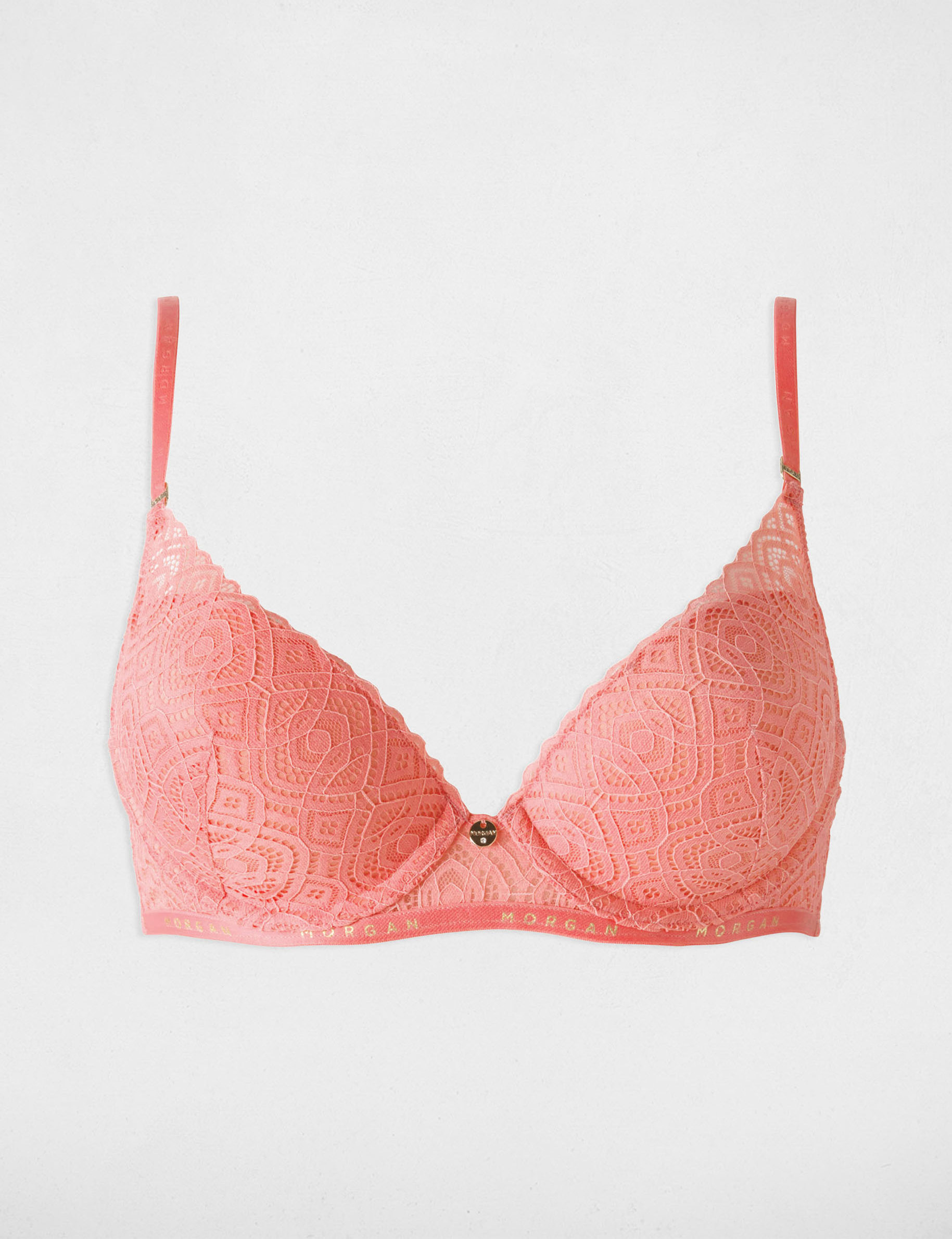 Lace Push-up Bra - Light pink - Ladies