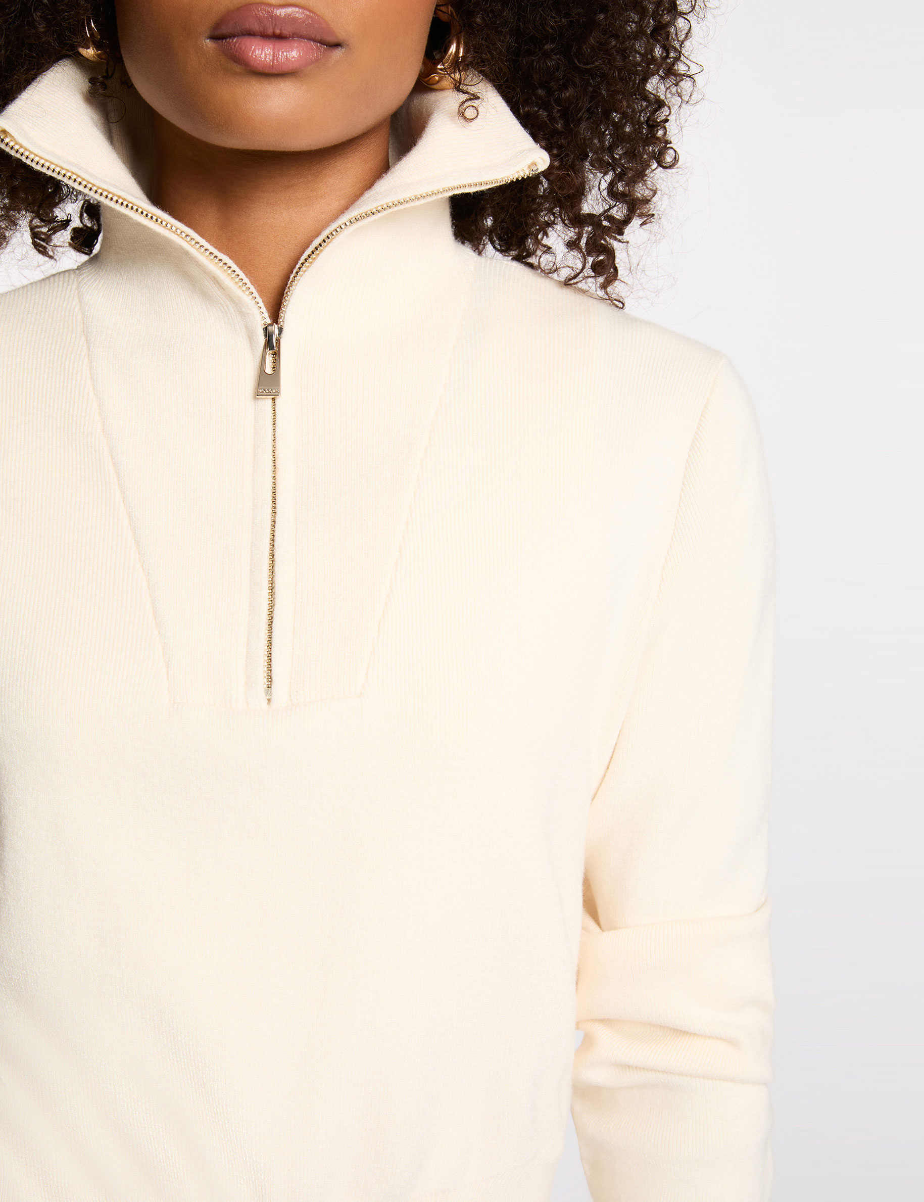 Short 2-in-1 effect dress ivory women