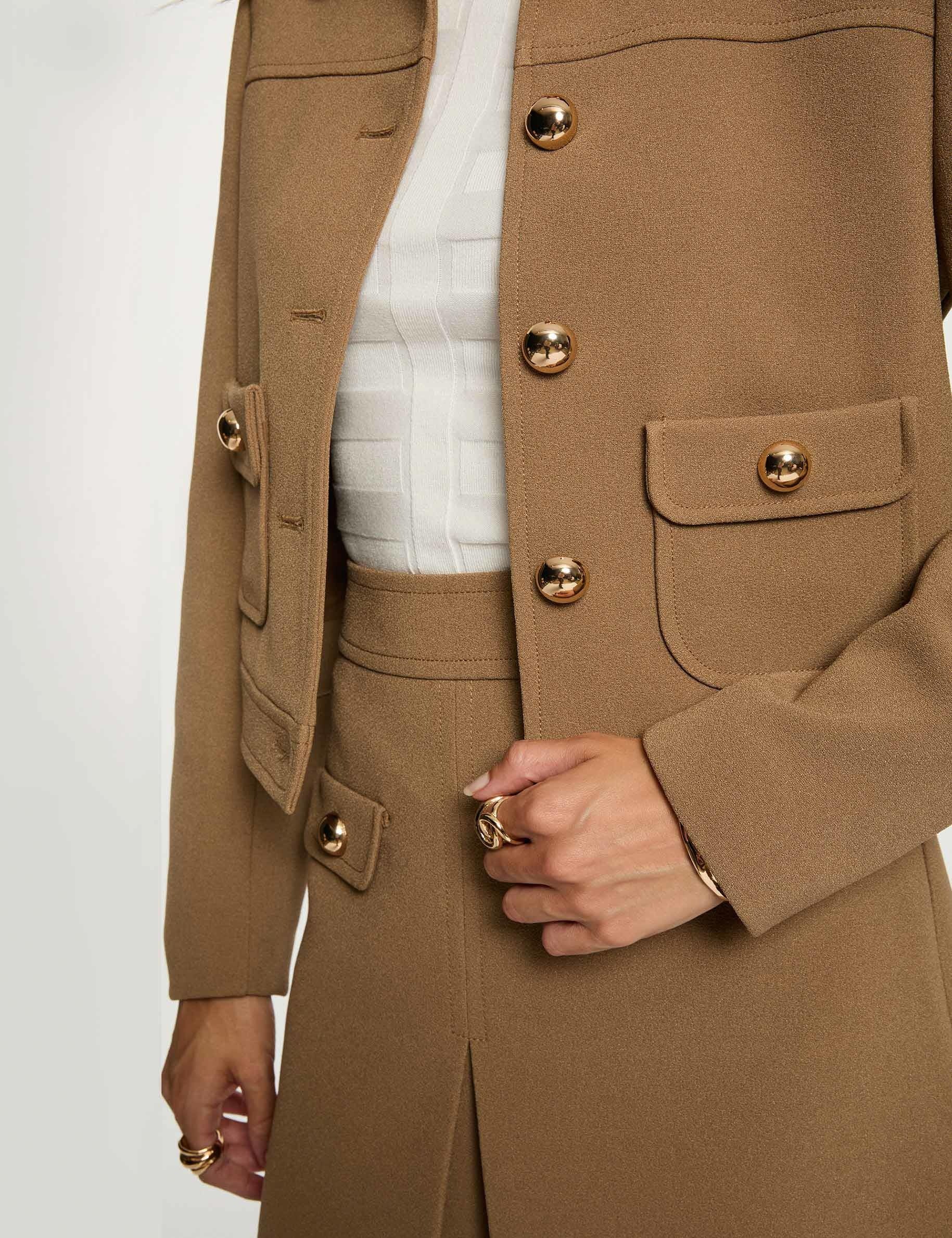 sleeveless cropped jacket sand women Sleeveless cropped jacket sand women