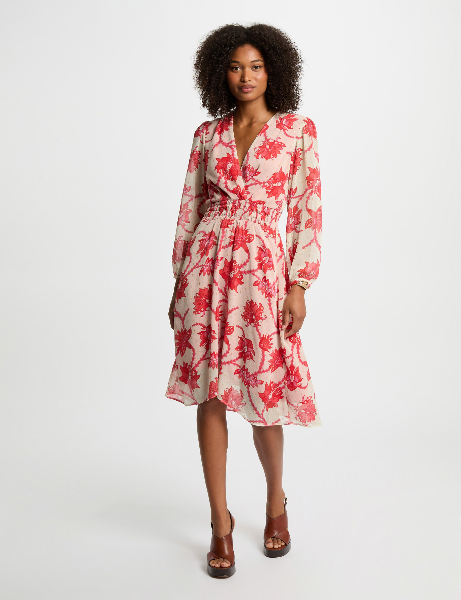 printed a line dress multicolor women Printed A-line dress multicolor women