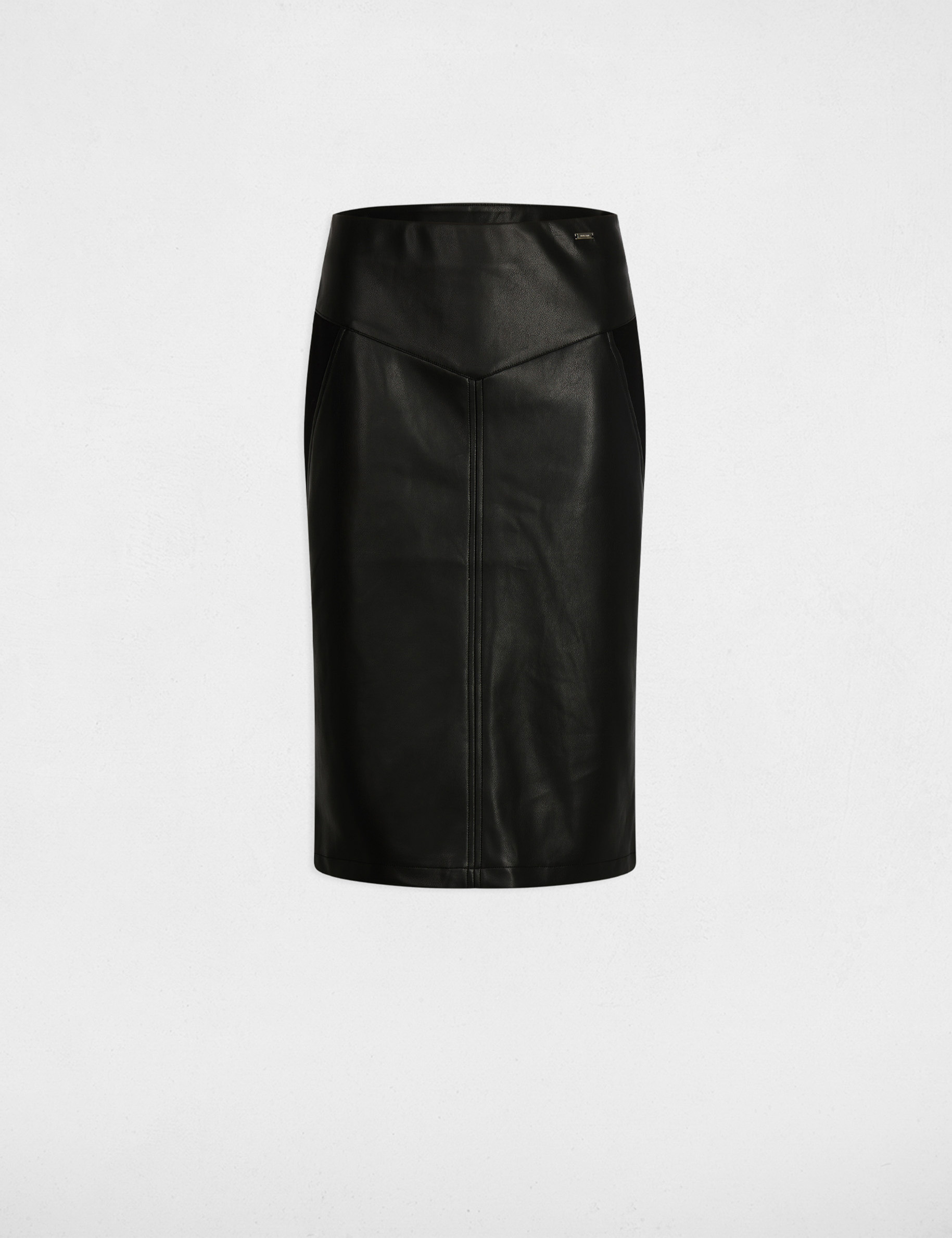 jupe ajustee similicuir noir femme Jupe ajustée similicuir noir femme