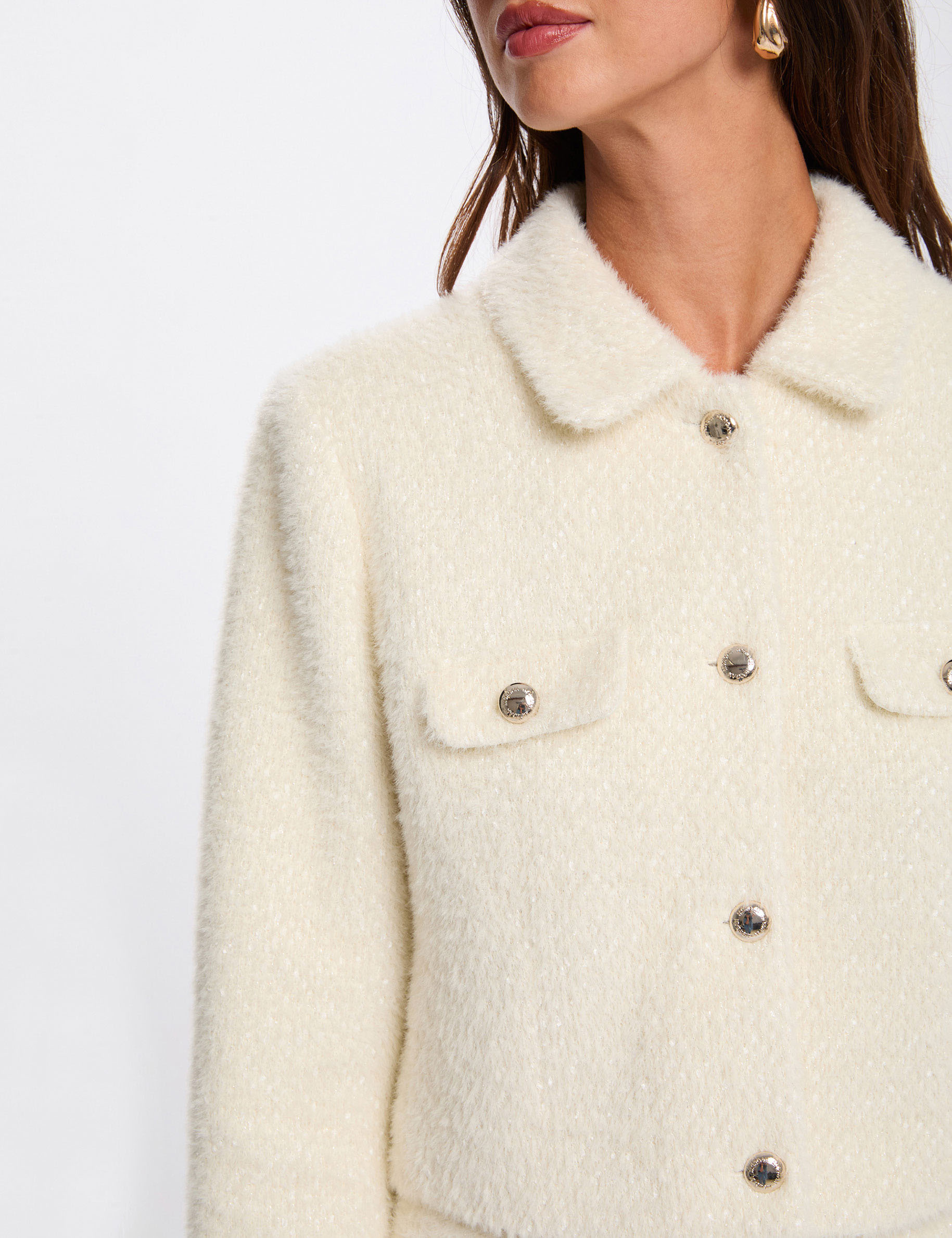 cropped fitted jacket ivory women Cropped fitted jacket ivory women