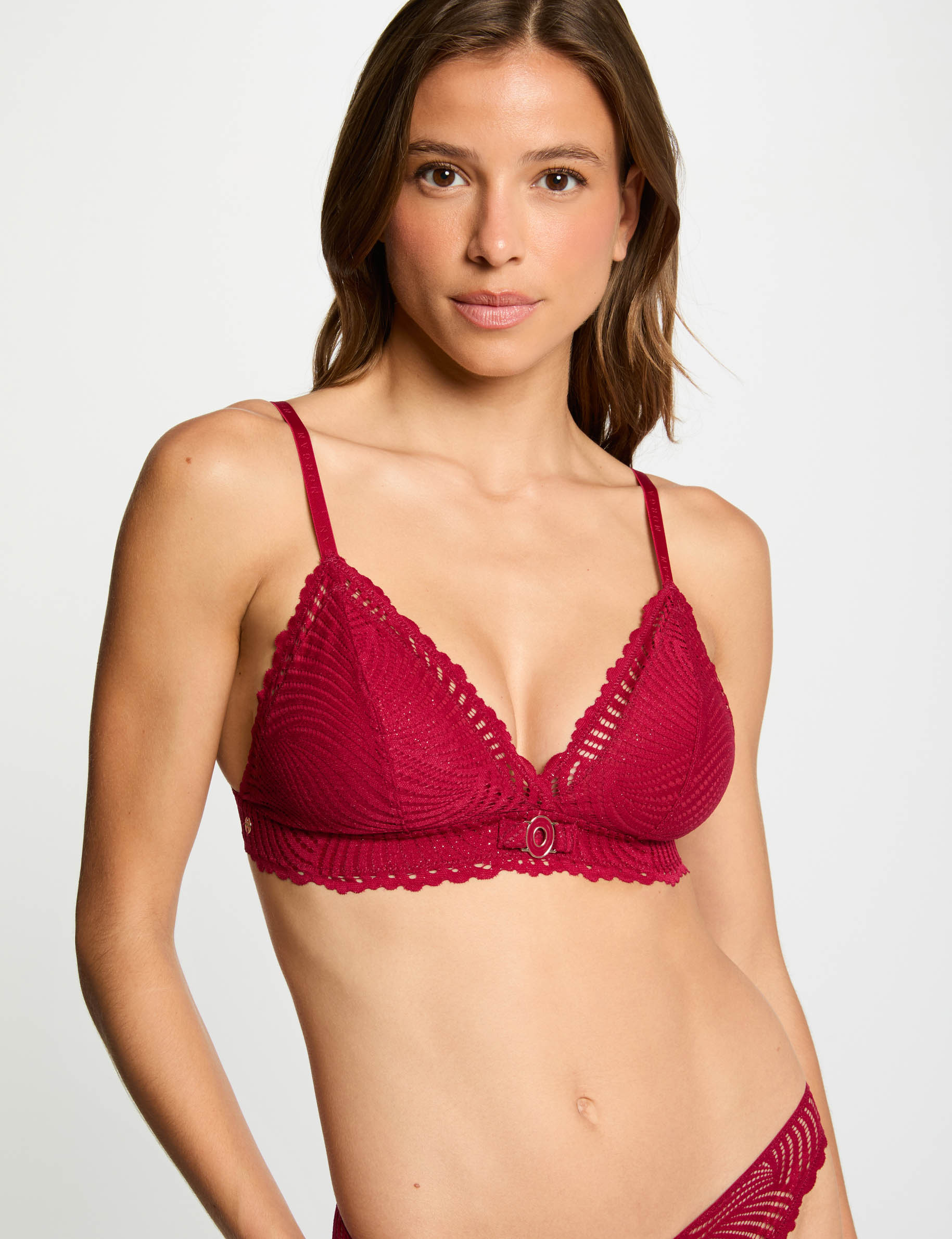 Soft bra burgundy women