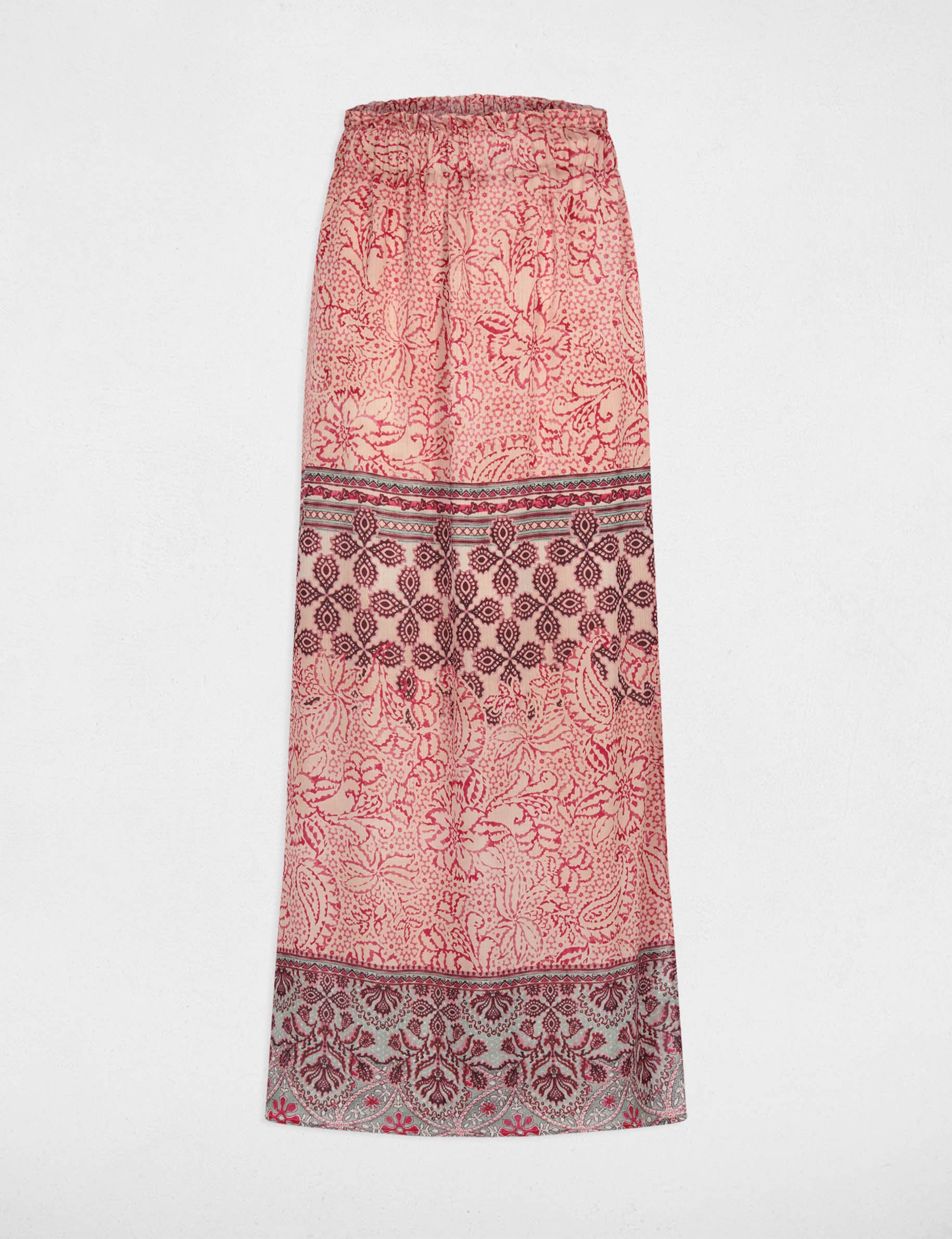 Flowy long skirt multicolor women