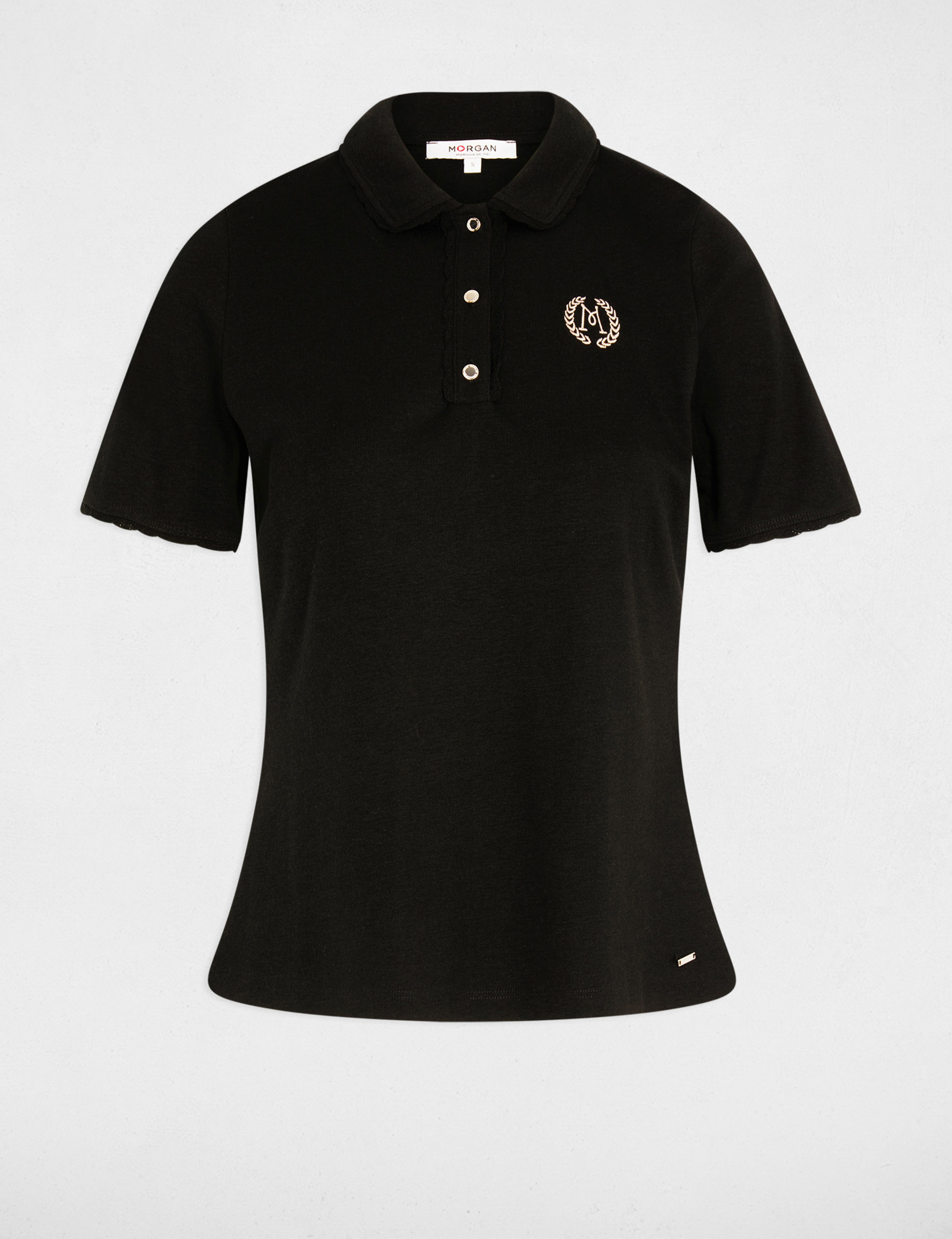 Light knit with a turn-down collar black women