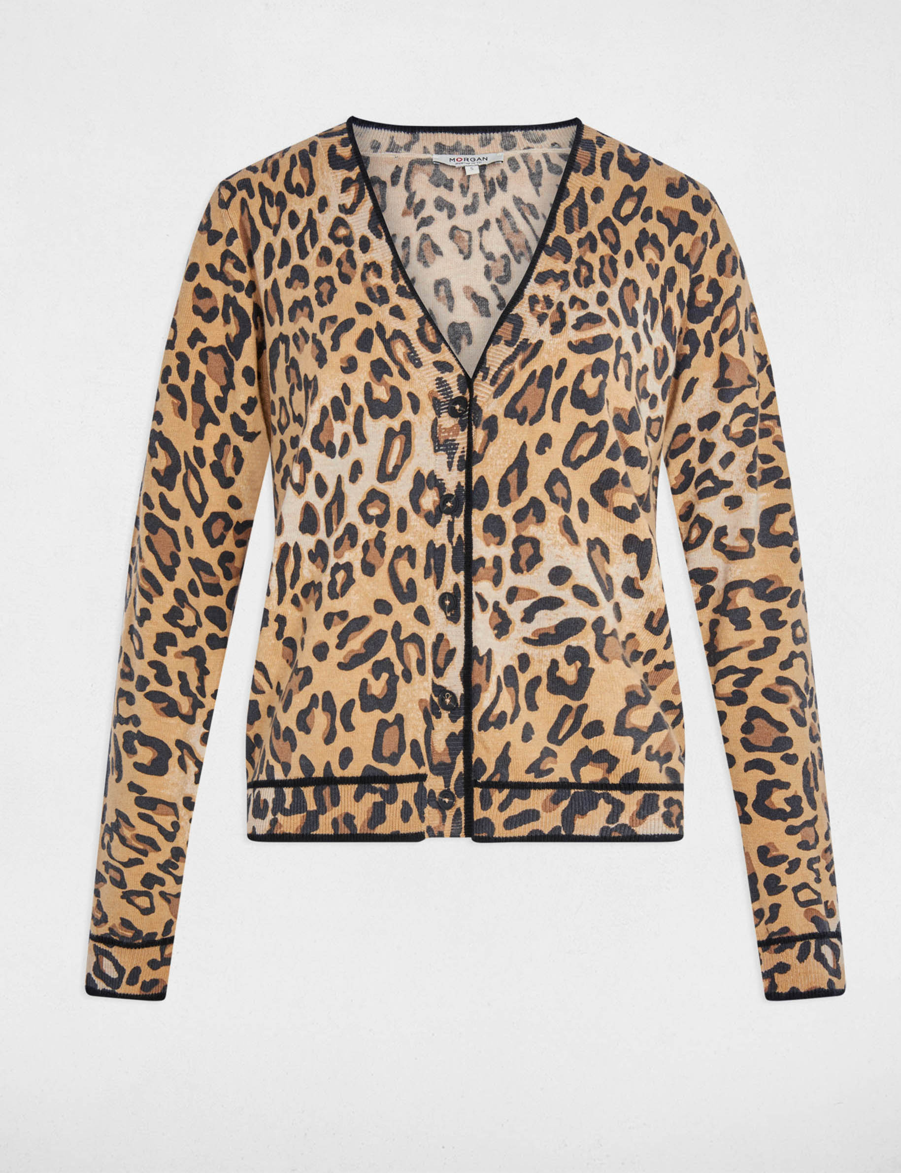Gilet ajusté col rond sable femme