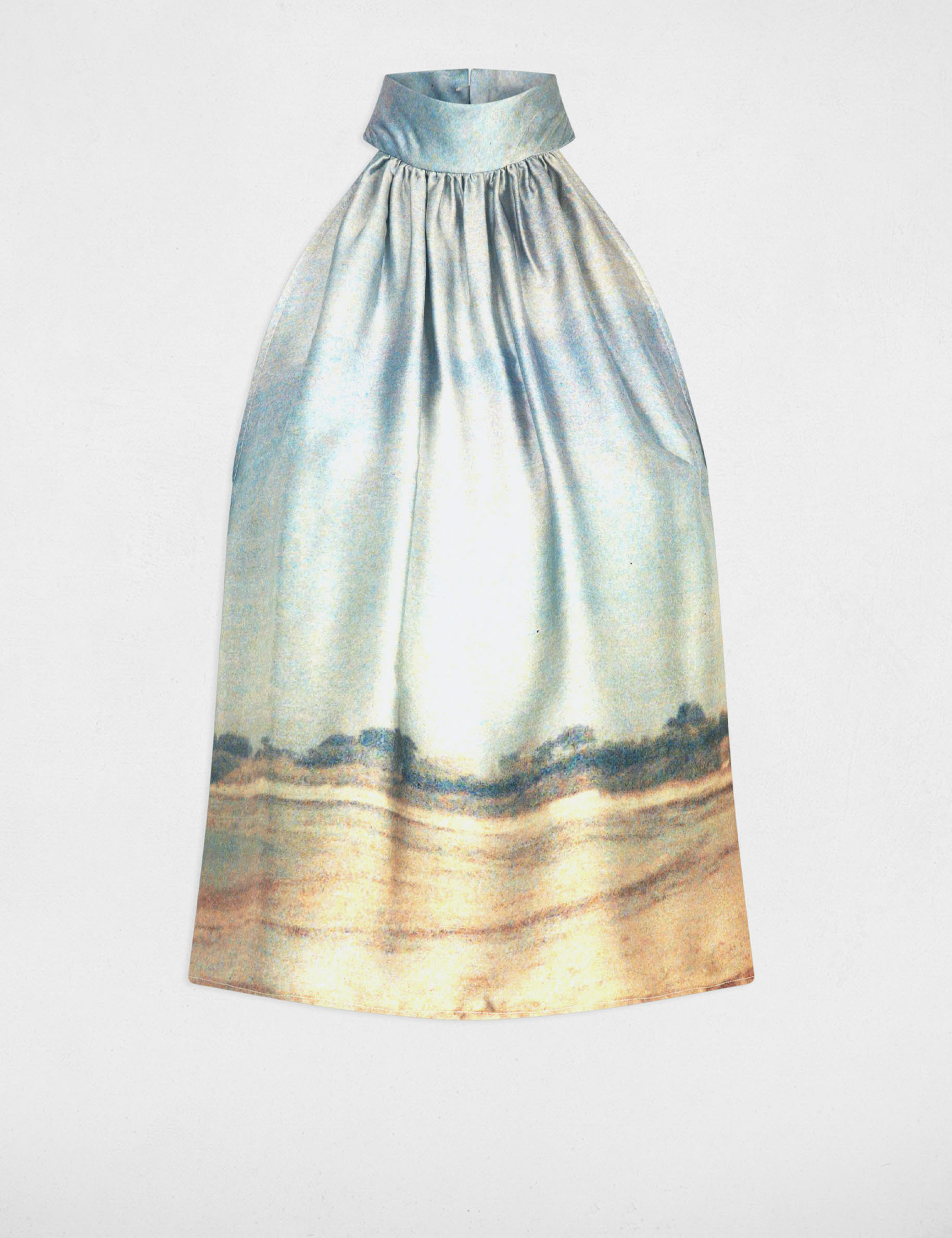 Sleeveless satin blouse multicolor women