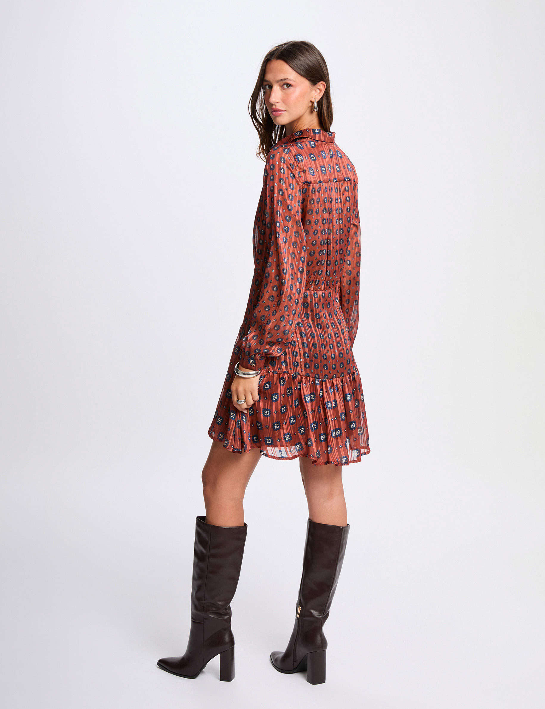 flared short dress multicolor women Flared short dress multicolor women
