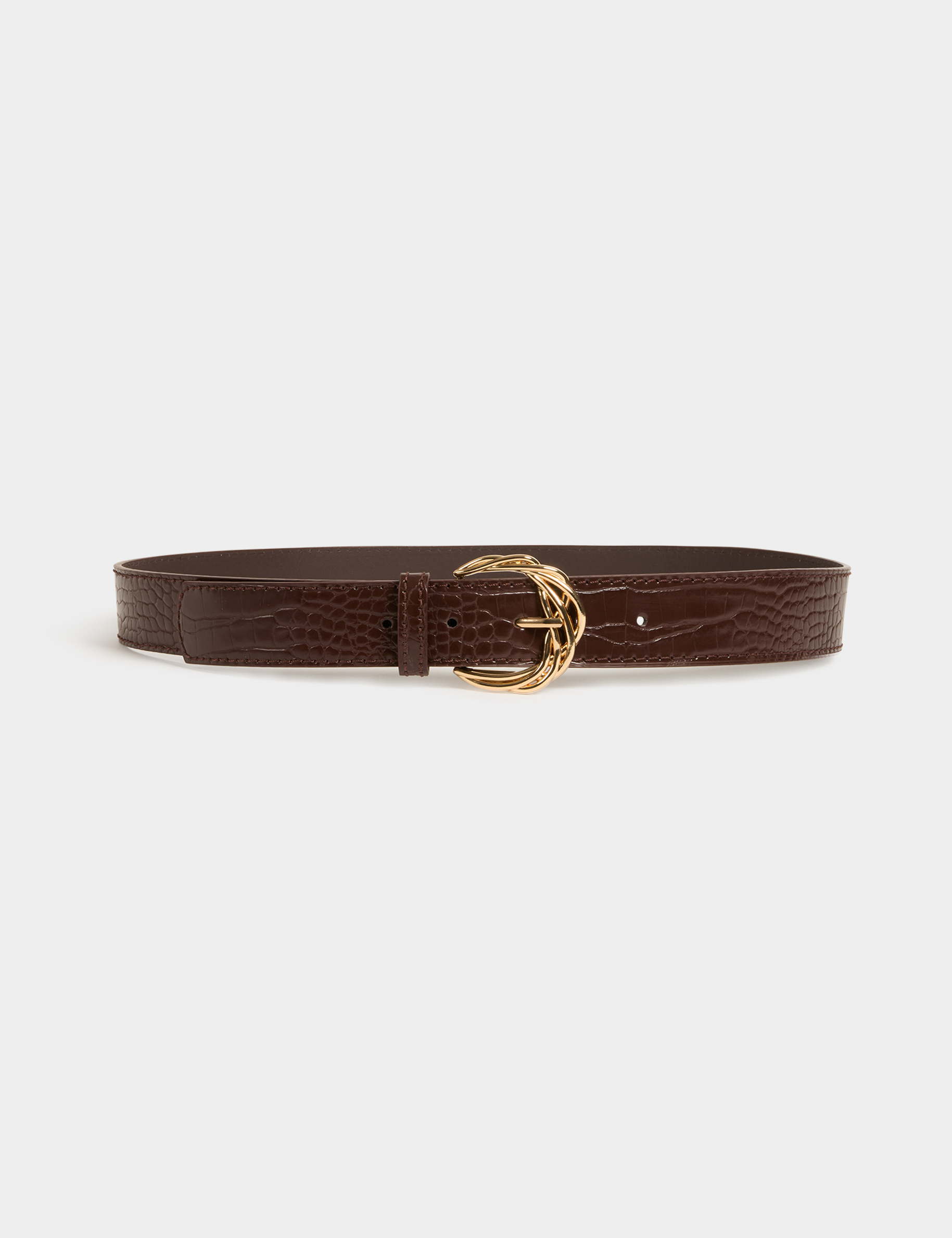 croc belt braided buckle brown ladies Croc belt braided buckle brown ladies'
