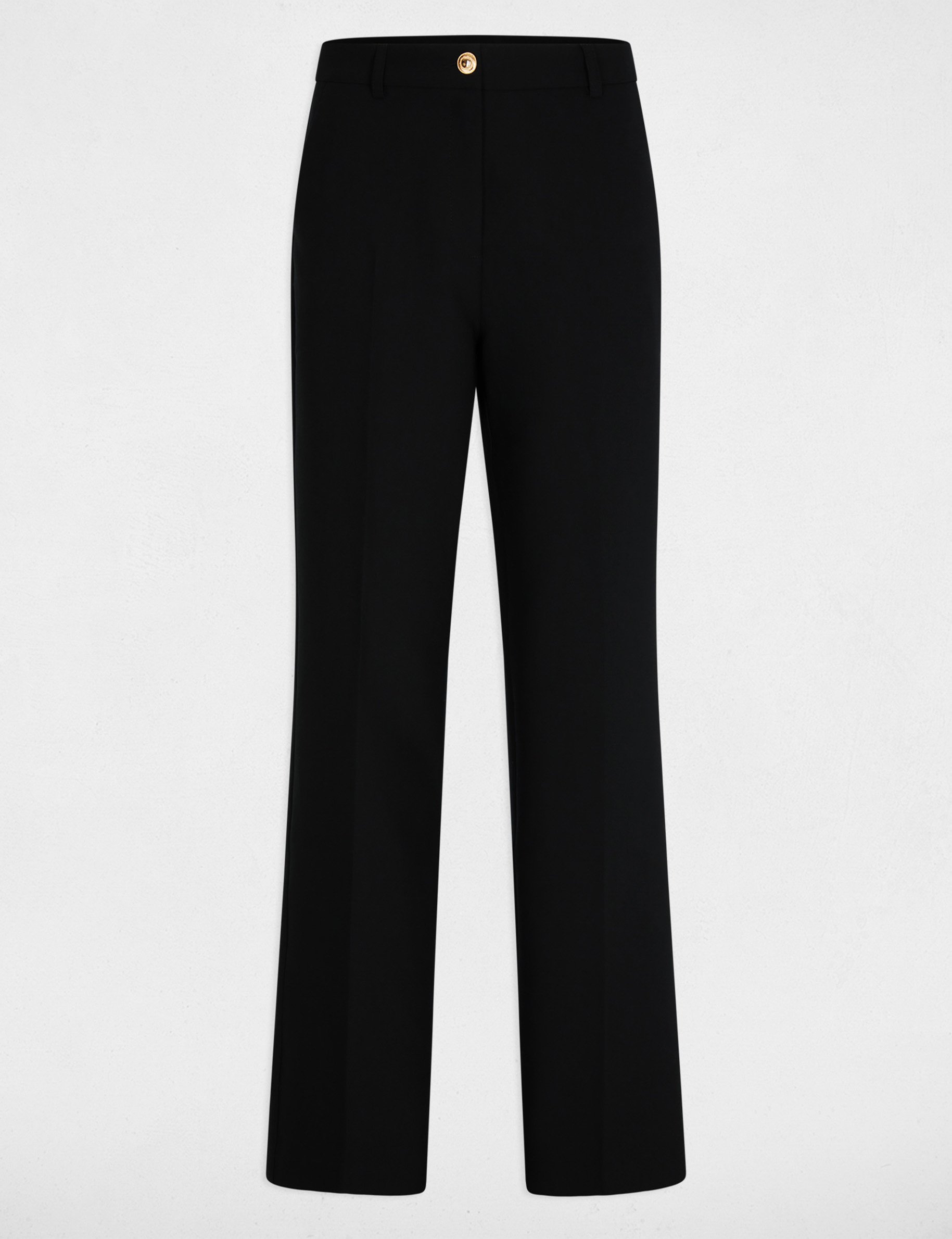 Straight trousers with zip fastening black women