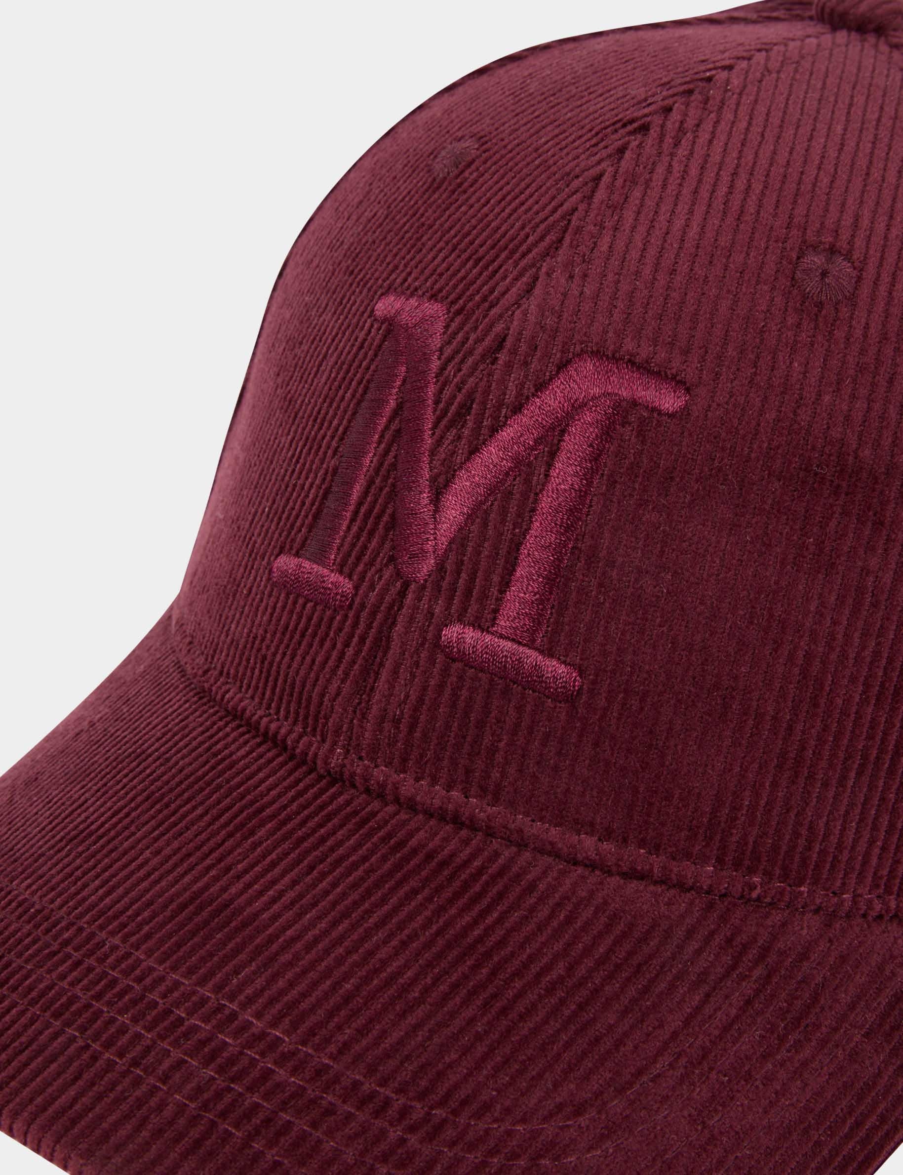 Corduroy cap plum women