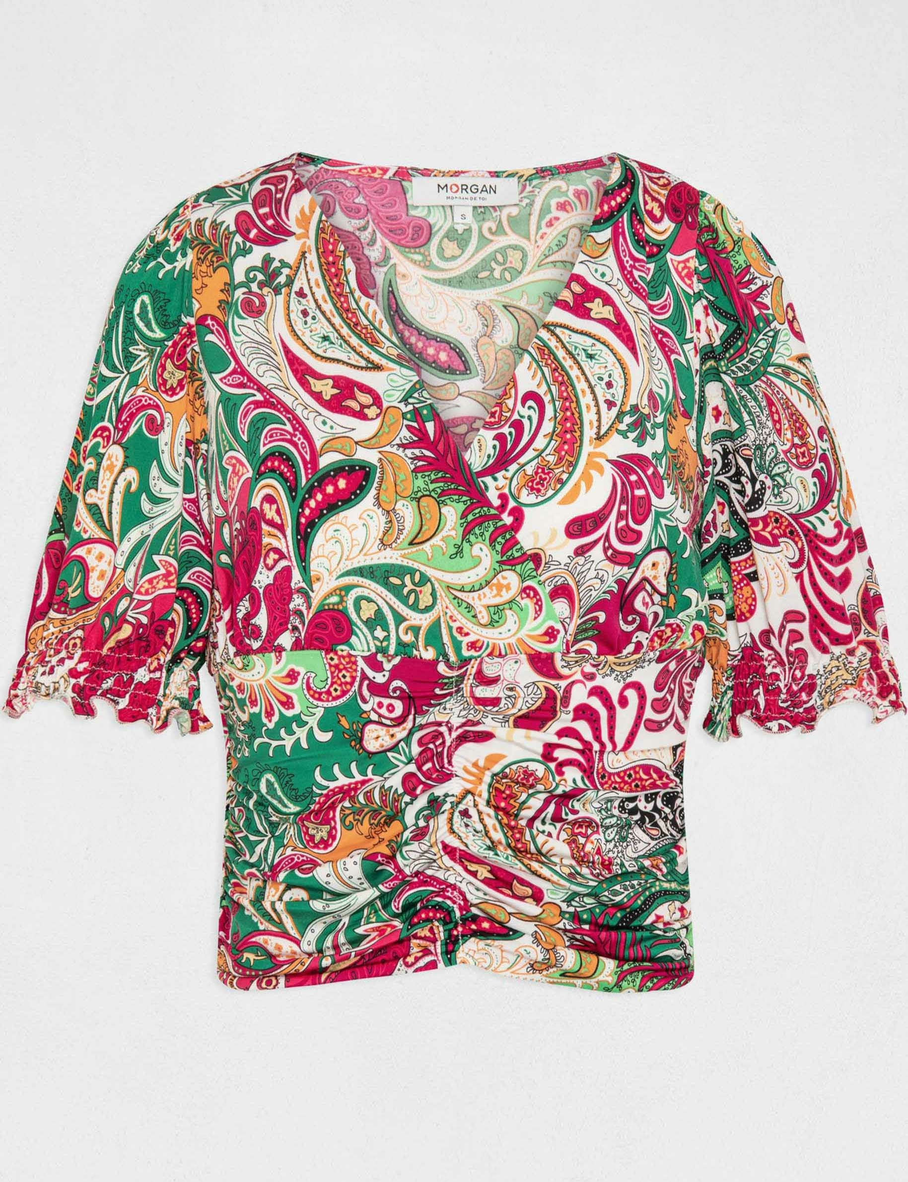 Short-sleeved printed t-shirt multico ladies' Short-sleeved printed t-shirt multico ladies'