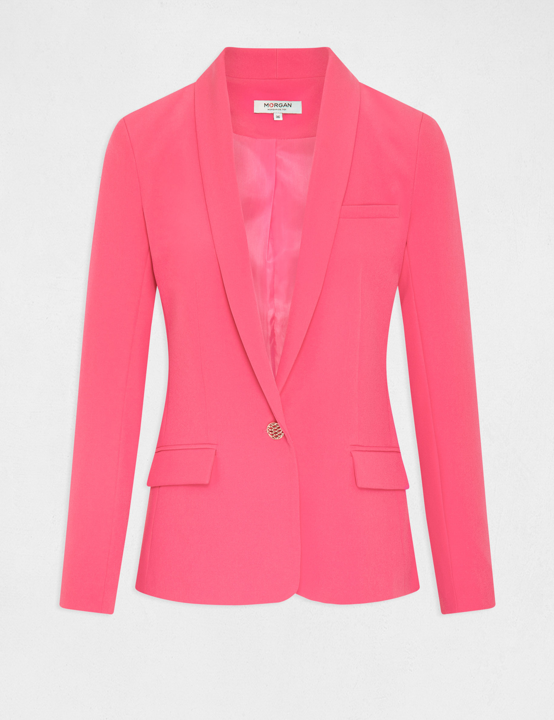 Buttoned waisted jacket pink ladies'